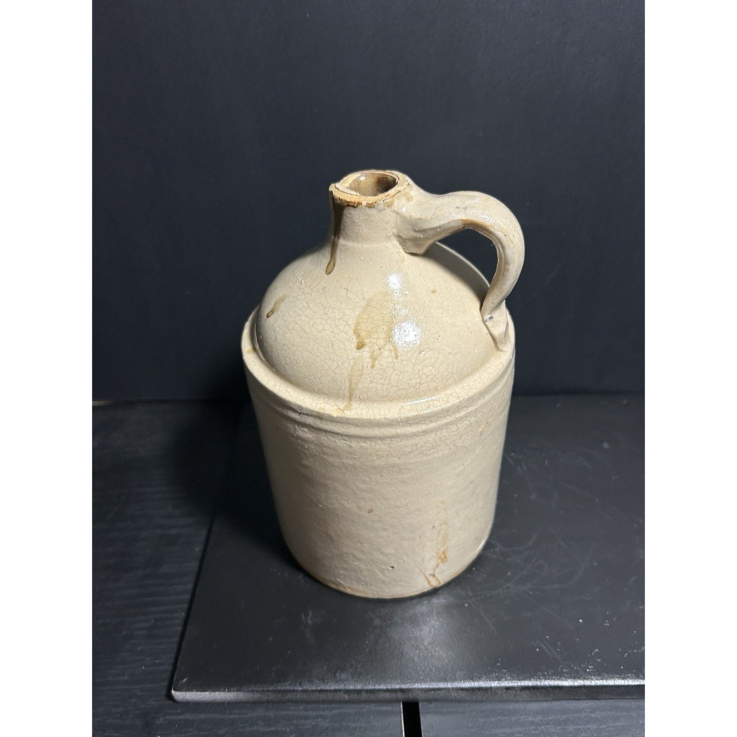 Antique 2 Gallon Stoneware Pottery Moonshine Whiskey Jug Crock Primitive