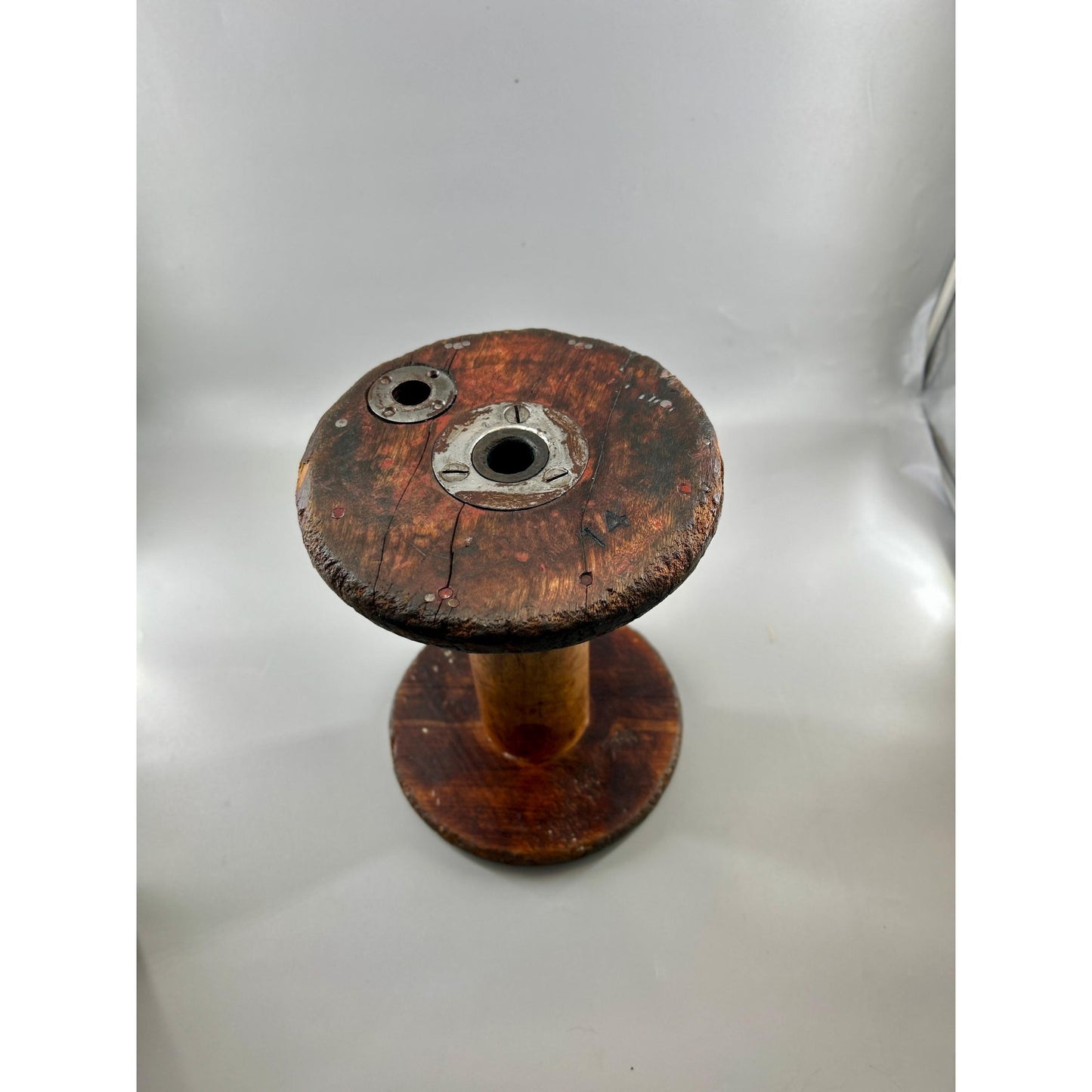 Exceptional Antique Vermont Textile Mill Bobbin Factory Stamped Burlington VT Early American Industrial Artifact Decor