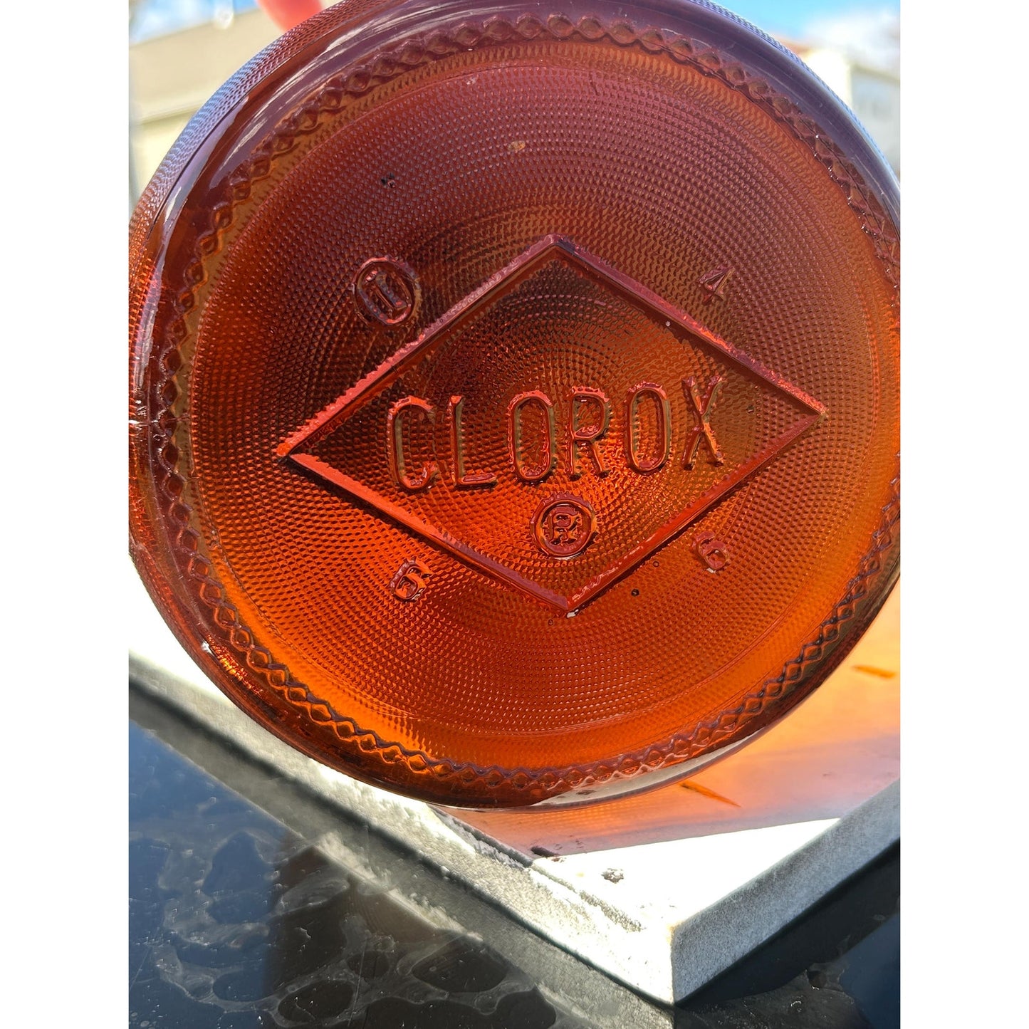 Lot of 2 Vintage Clorox Brown Glass Jugs – 1 Gallon & Half Gallon, Embossed Amber Bottles w/ Original Caps, 1940s–1950s Bleach Bottles