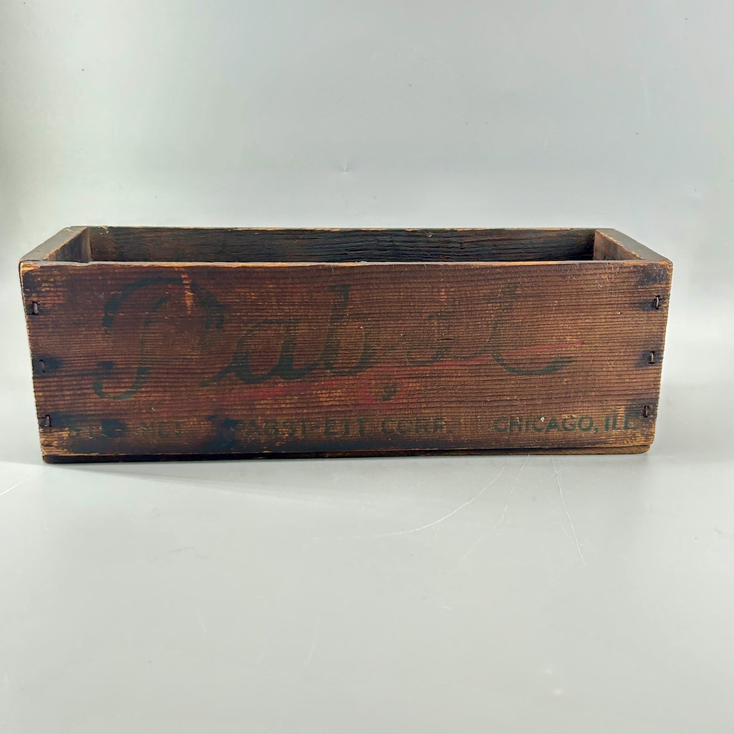 Antique Pabst Cheese Crate Wood Advertising Box Chicago IL Blue Label Pabst Blue Ribbon Related Farmhouse Decor