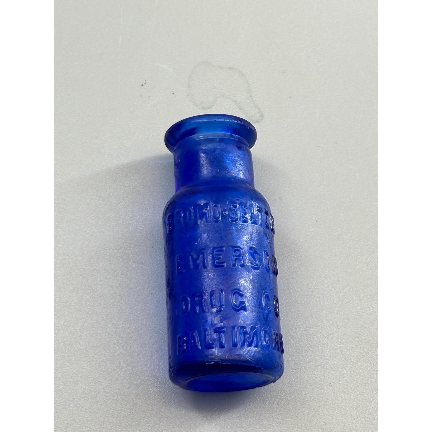 Bromo-Seltzer Bottle Emerson Drug Co Baltimore MD – Cobalt Blue Embossed Apothecary Medicine Bottle
