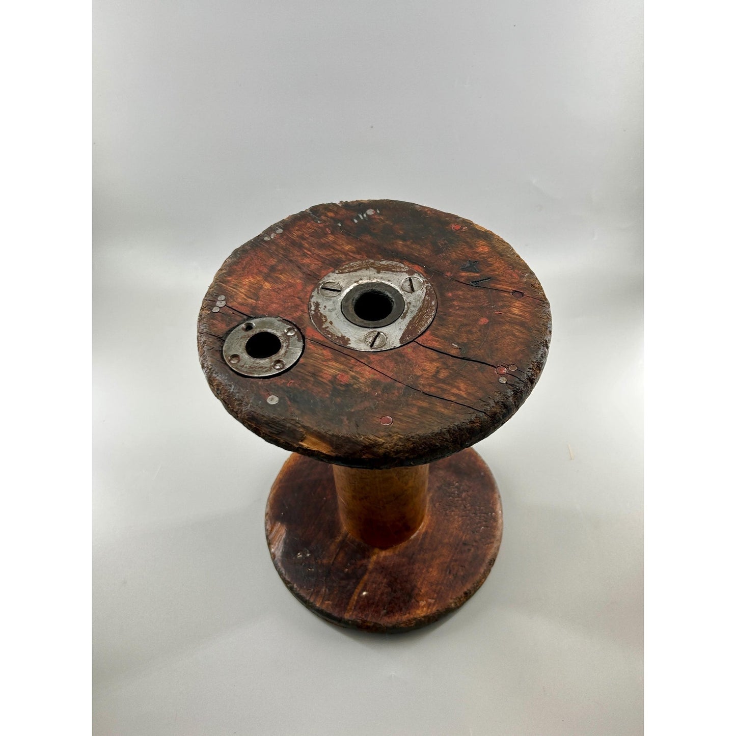 Exceptional Antique Vermont Textile Mill Bobbin Factory Stamped Burlington VT Early American Industrial Artifact Decor