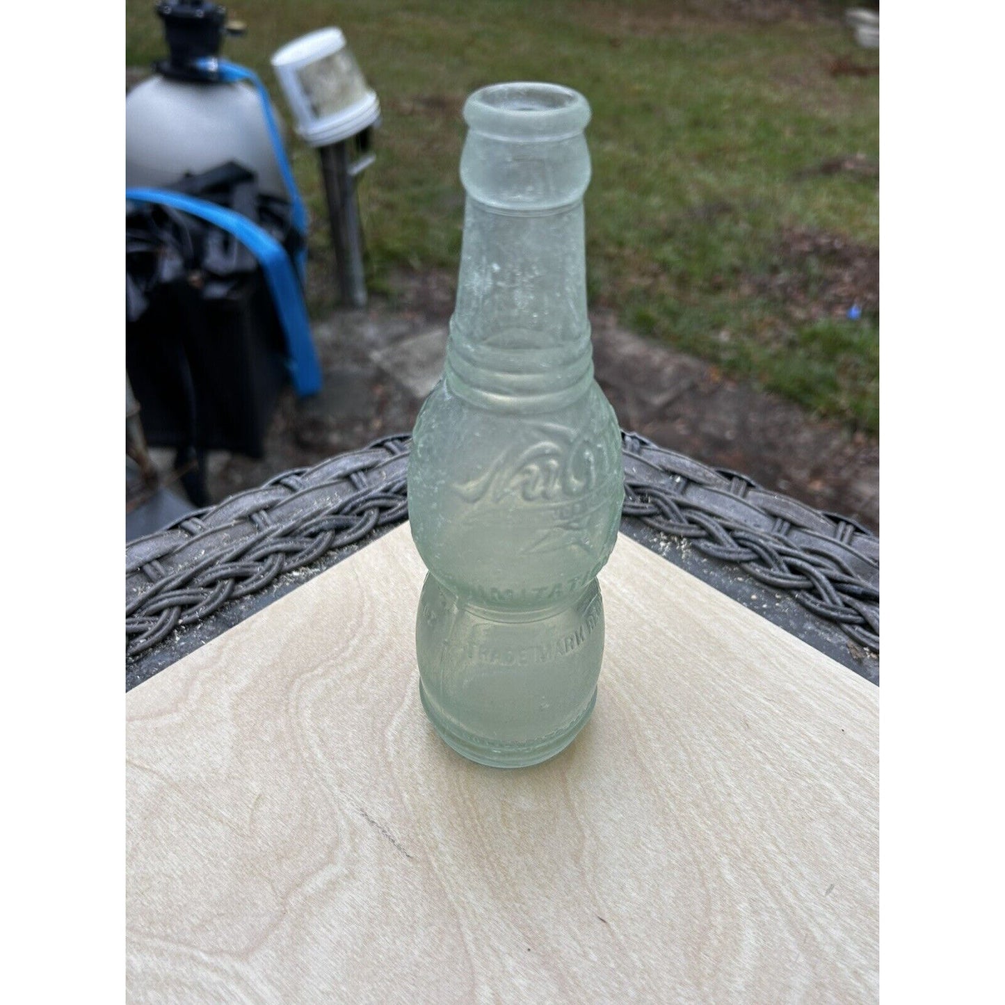 Antique NuGrape Soda Bottle — Savannah, Georgia — Embossed 6 oz Art Deco Glass — Bottle Patented March 9, 1920
