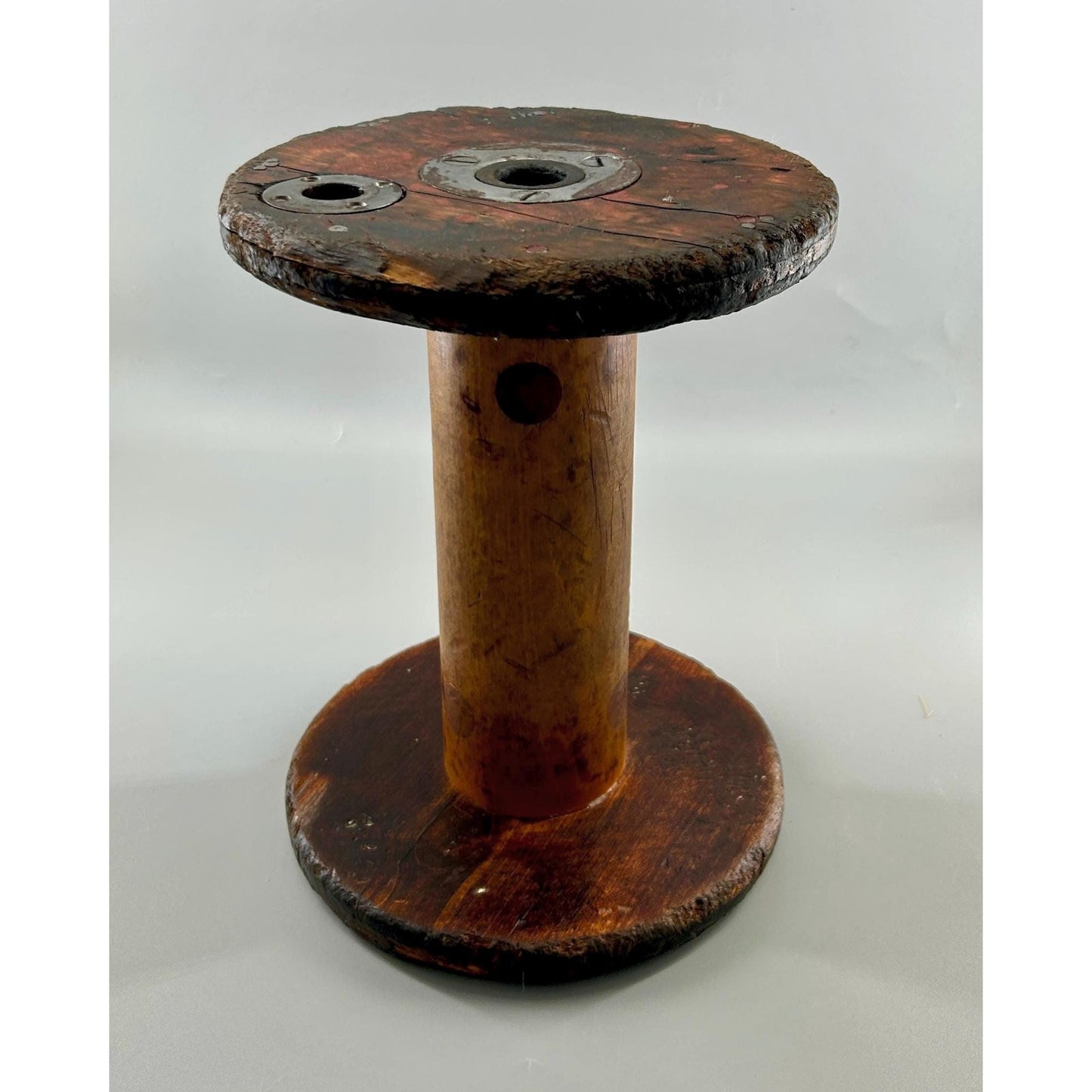 Exceptional Antique Vermont Textile Mill Bobbin Factory Stamped Burlington VT Early American Industrial Artifact Decor