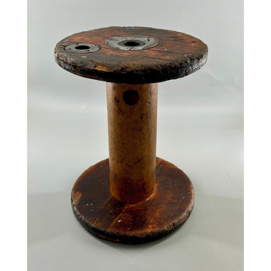 Exceptional Antique Vermont Textile Mill Bobbin Factory Stamped Burlington VT Early American Industrial Artifact Decor