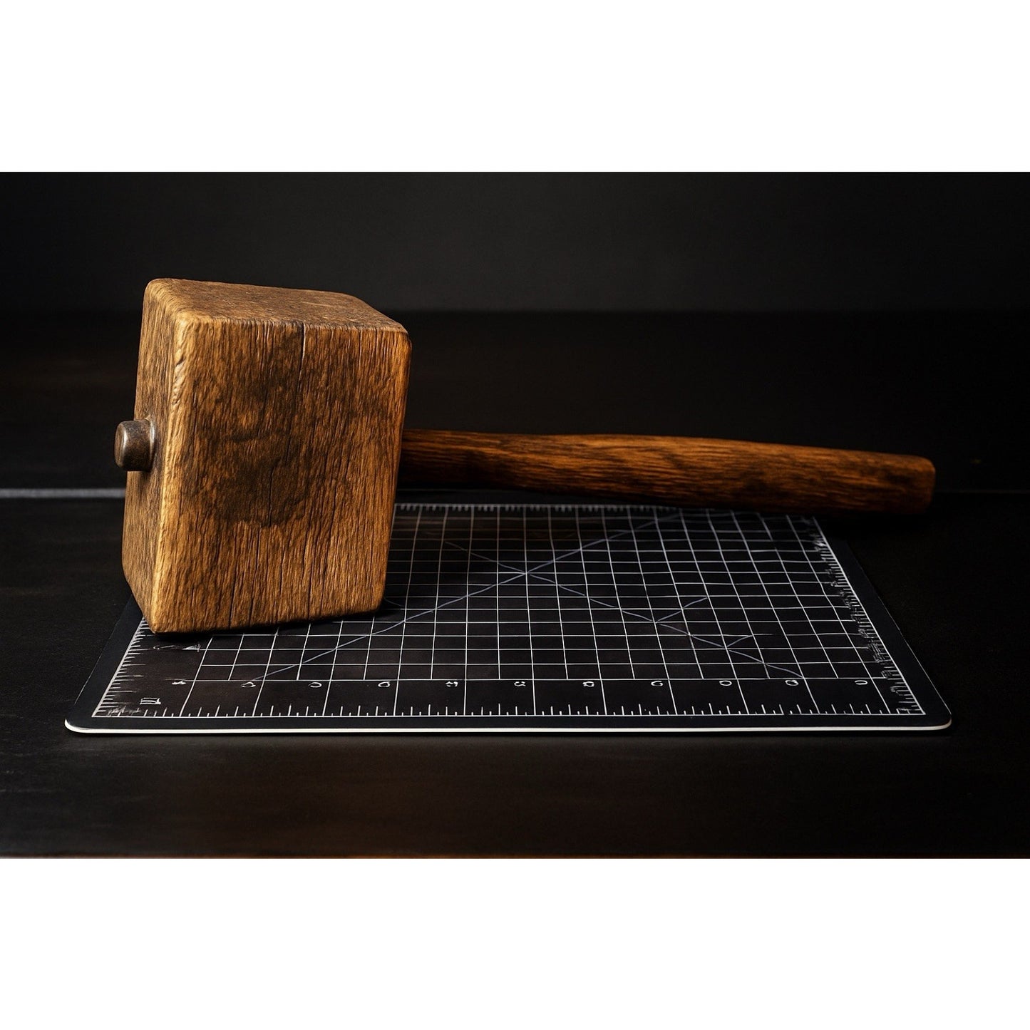 Antique 5" Joiner's Mallet — Hefty Hardwood Head — Tapered Original Handle — Primitive Americana Woodworking Tool