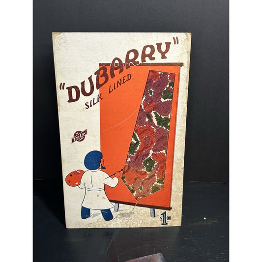 Rare 1940s Tru-Lov Cravats Advertising Insert Dubarry Silk Lined Tie Display