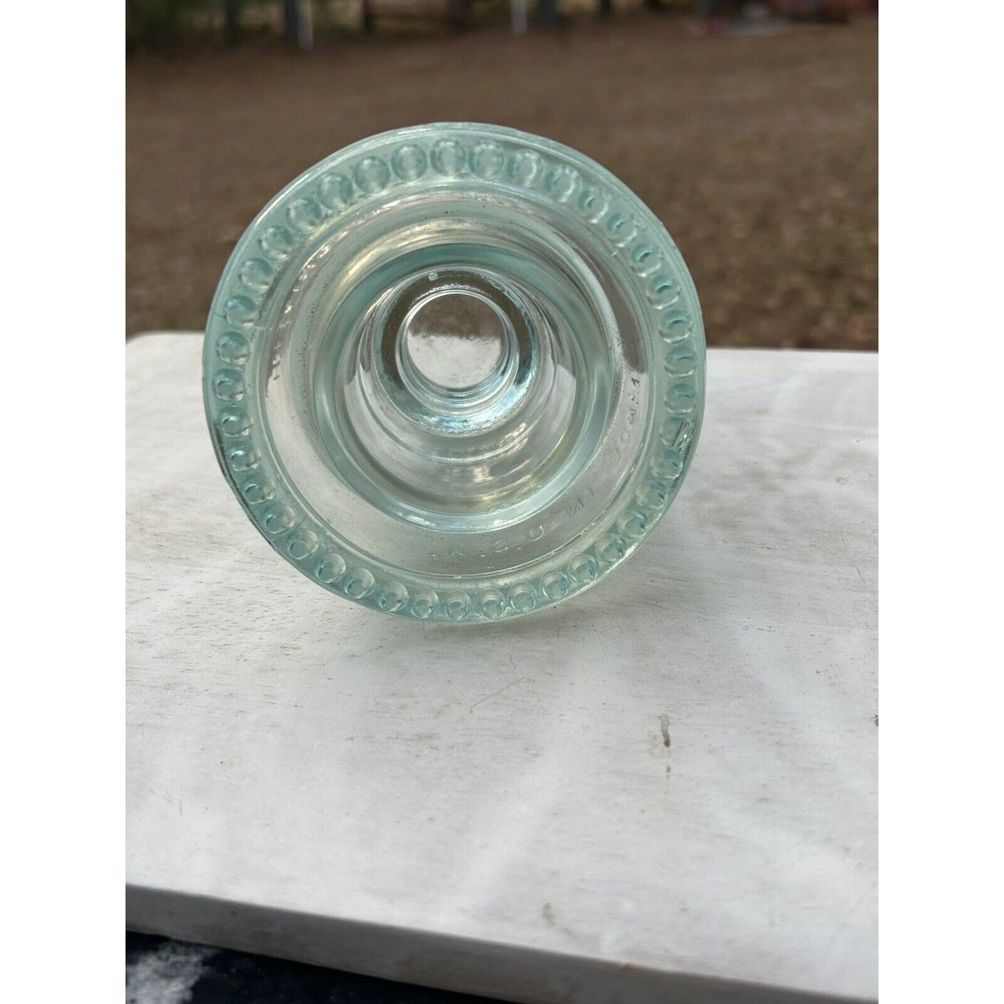 Hemingray 42 clear glass Mold 1 insulator full profile