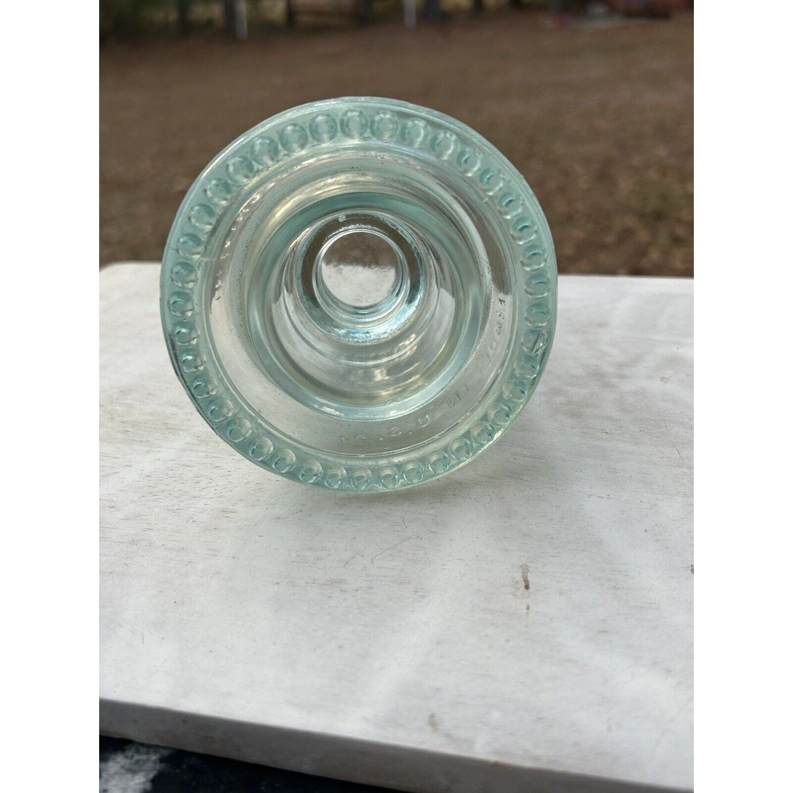 Hemingray 42 clear glass Mold 1 insulator full profile