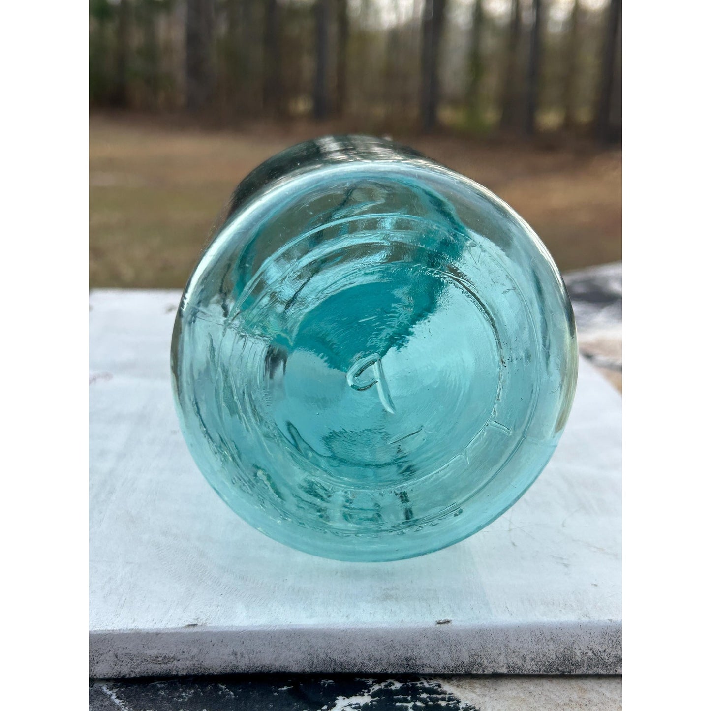 Antique Ball Ideal Aqua Blue Mason Jar Wire Bail Glass Lid Pat July 14 1908 Deep Embossed Fruit Jar Vintage Canning Jar Farmhouse Kitchen