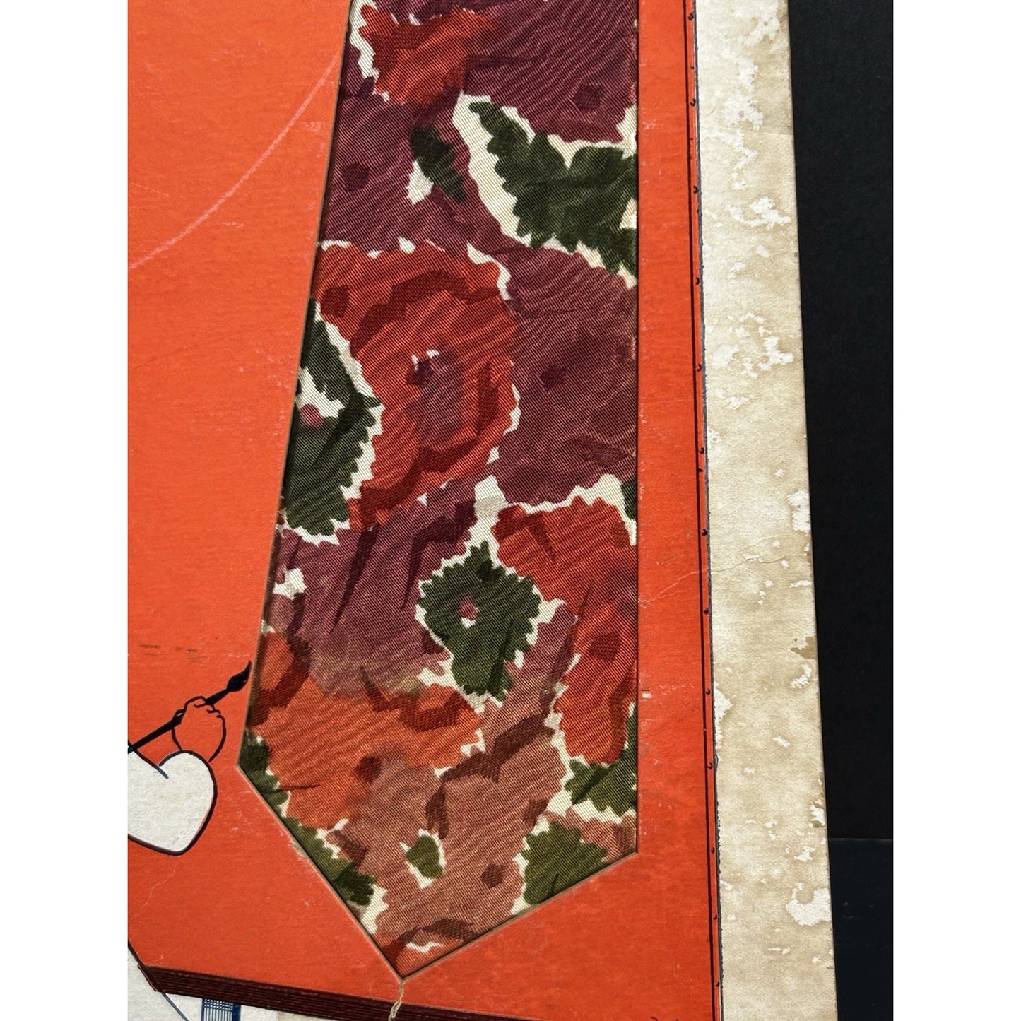 1940s silk lined tie display advertising insert Dubarry full view