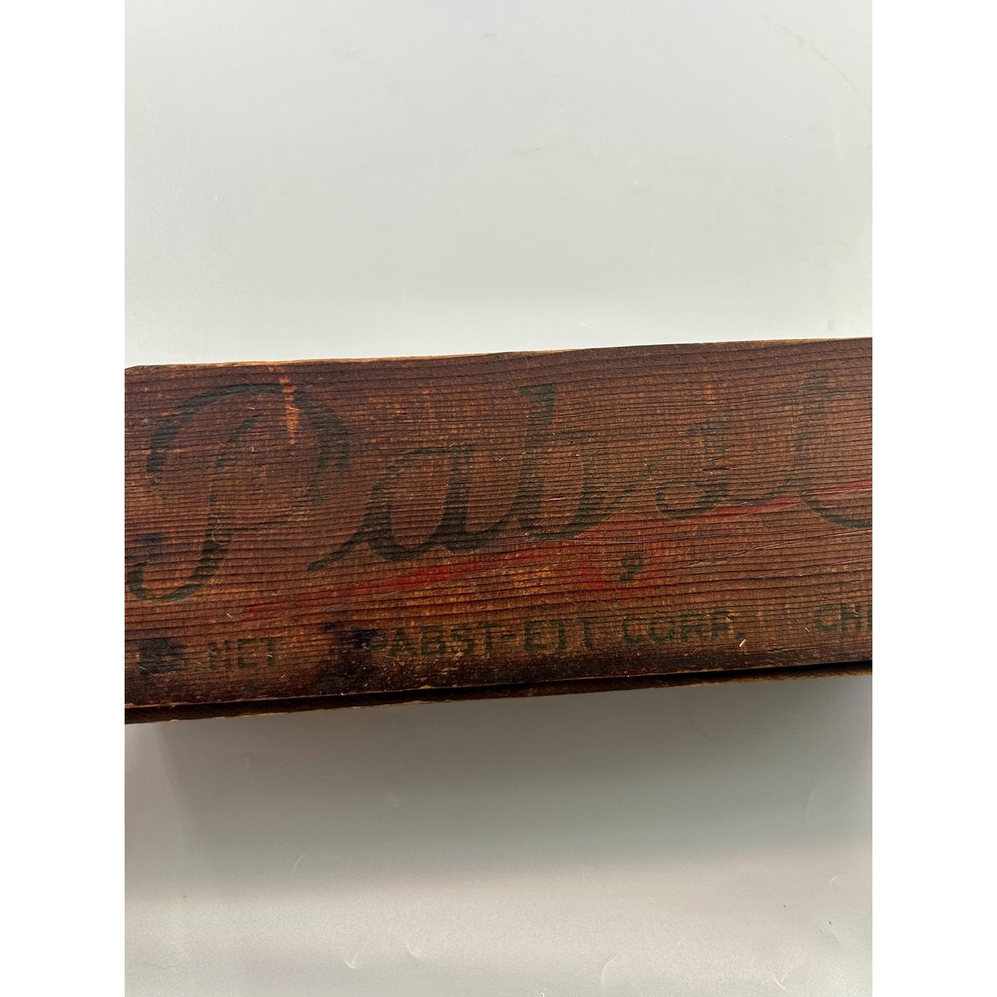 Antique Pabst Cheese Crate Wood Advertising Box Chicago IL Blue Label Pabst Blue Ribbon Related Farmhouse Decor