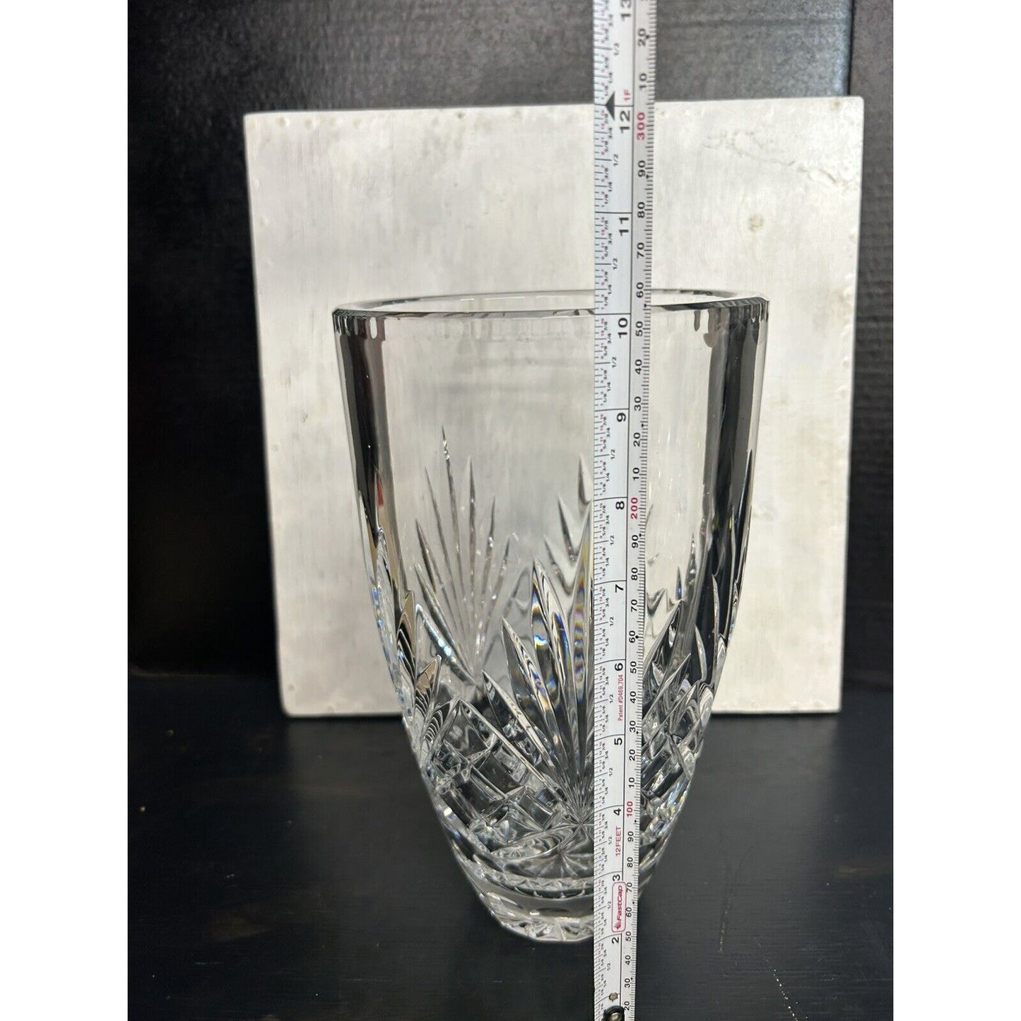 Gorgeous Vintage Large Rogaska Cut Glass Full Lead Crystal Vase . Heavy. MCM