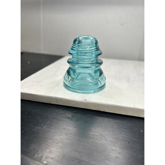 Incredible Icy Blue Vintage Whitall Tatum Co No 1 Glass Insulator Great Condition