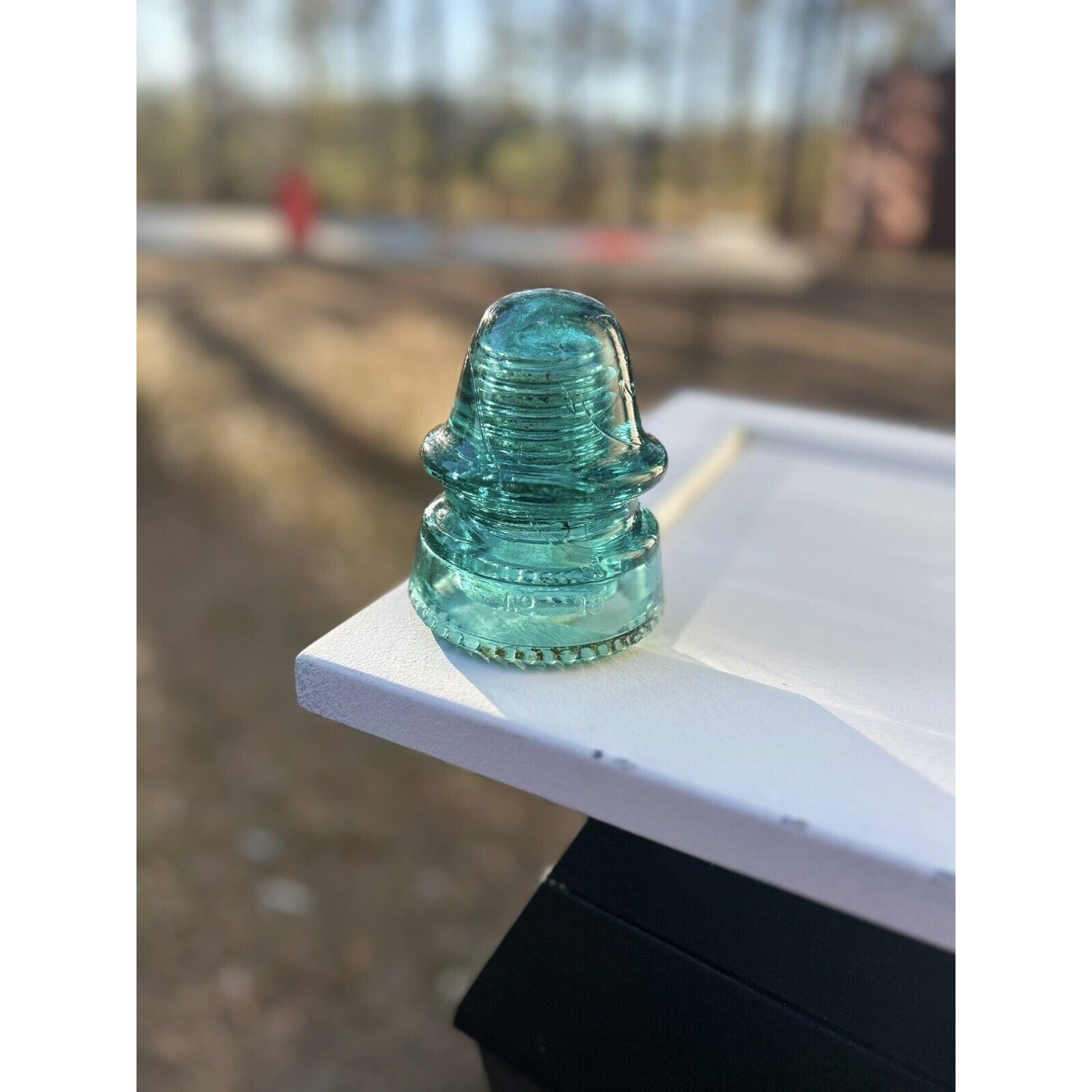 Rare Hemingray No 19 green CD 162 drip points detail
