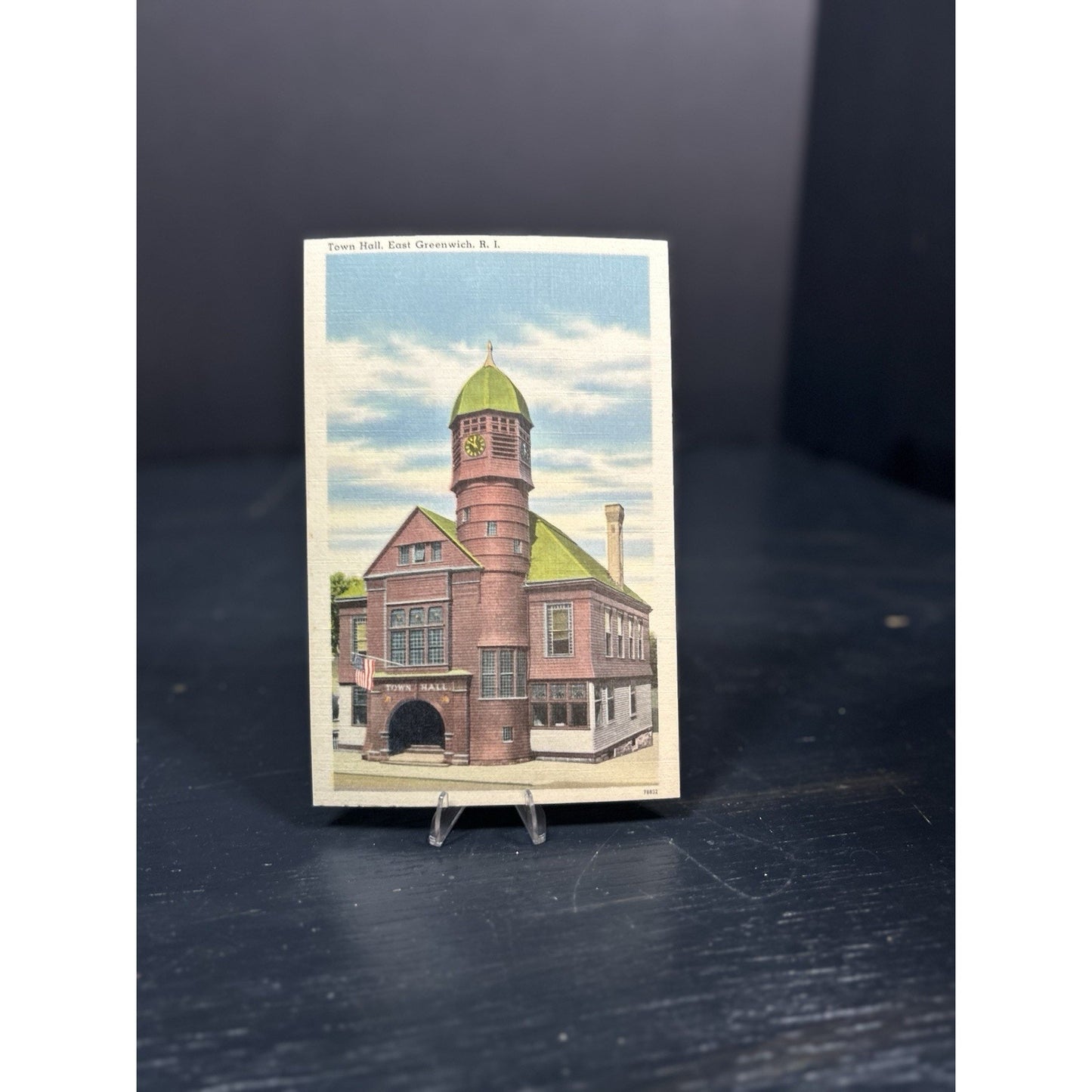 WWII 1940s Rhode Island Town Hall, East Greenwich, R.I. Vintage Postcard. New!