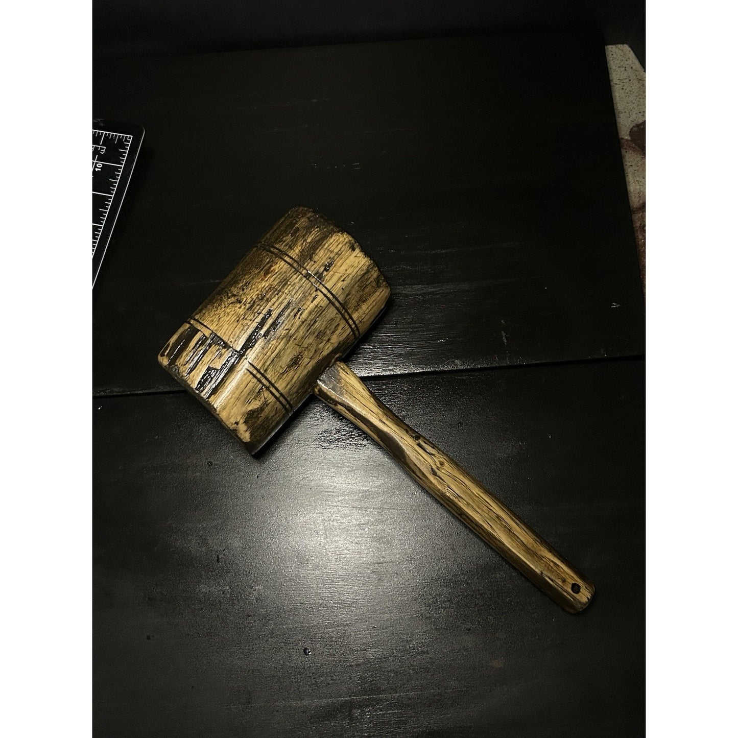 Antique Carpenter's Mallet — Early 1900s — Tight Original Handle — Solid Hardwood Joiner's Tool — Primitive Farmhouse Decor