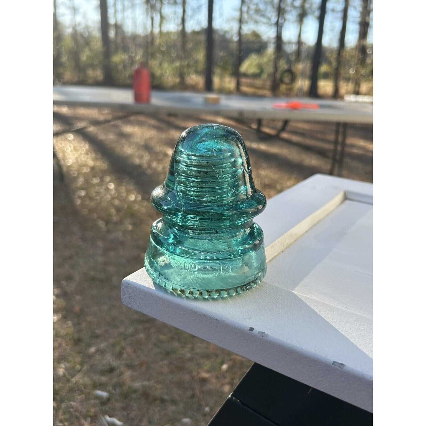 Antique Hemingray No. 19 CD 162 Green Glass Insulator — SDP — Heavy Bubbles — Uncommon Form