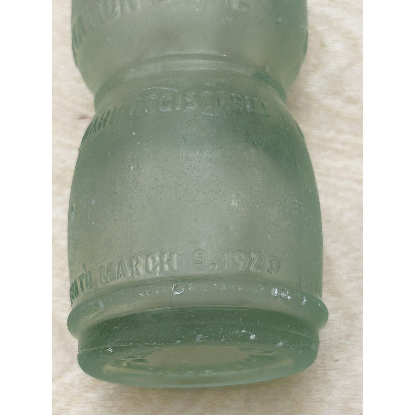 Antique NuGrape Soda Bottle — Savannah, Georgia — Embossed 6 oz Art Deco Glass — Bottle Patented March 9, 1920