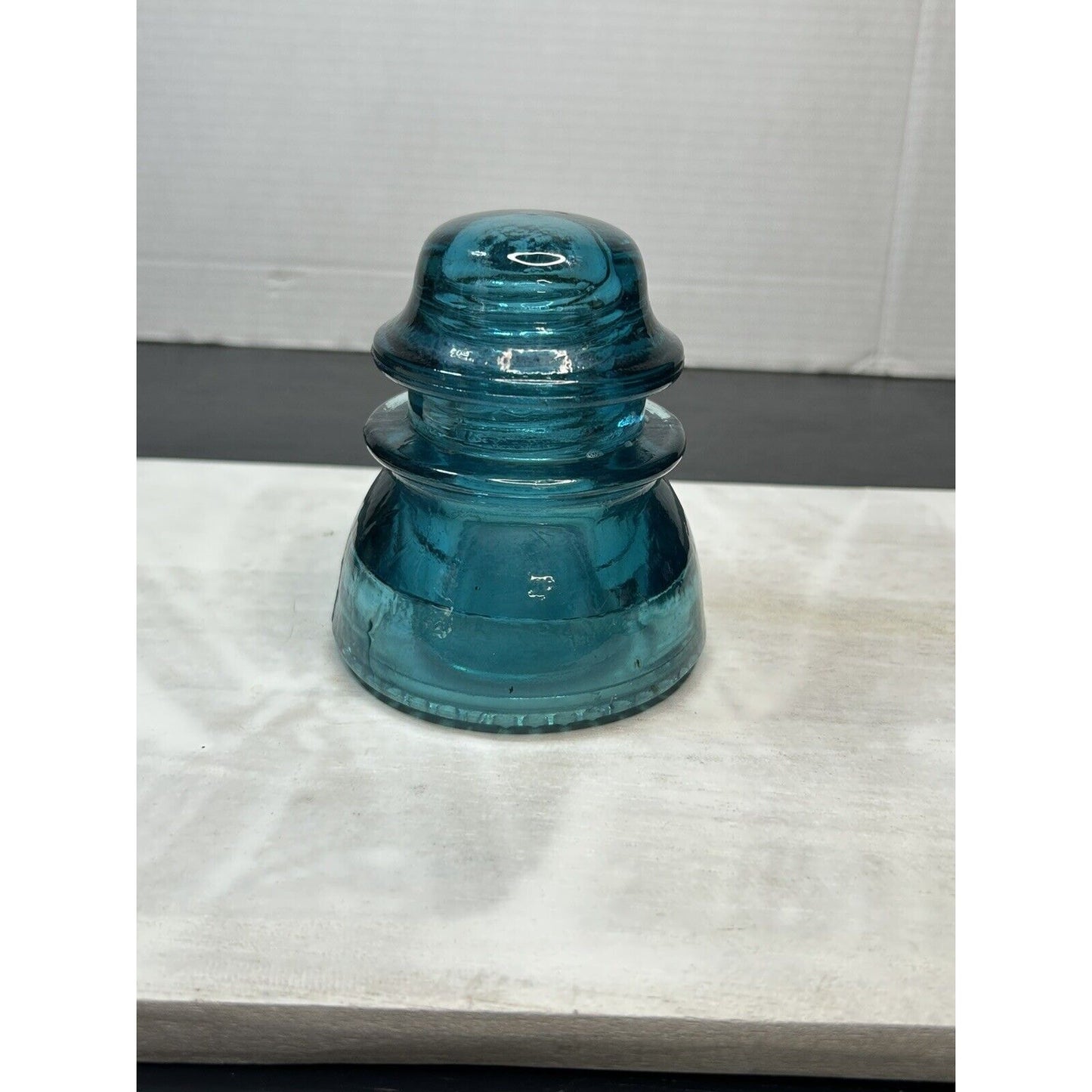 Hemingray 42 teal aqua glass insulator full profile