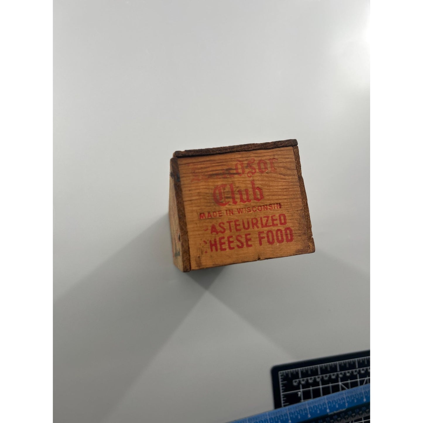 Antique Windsor Club Cheese Box Wisconsin Dairy Advertising Primitive Wooden Crate Rustic Farmhouse Decor