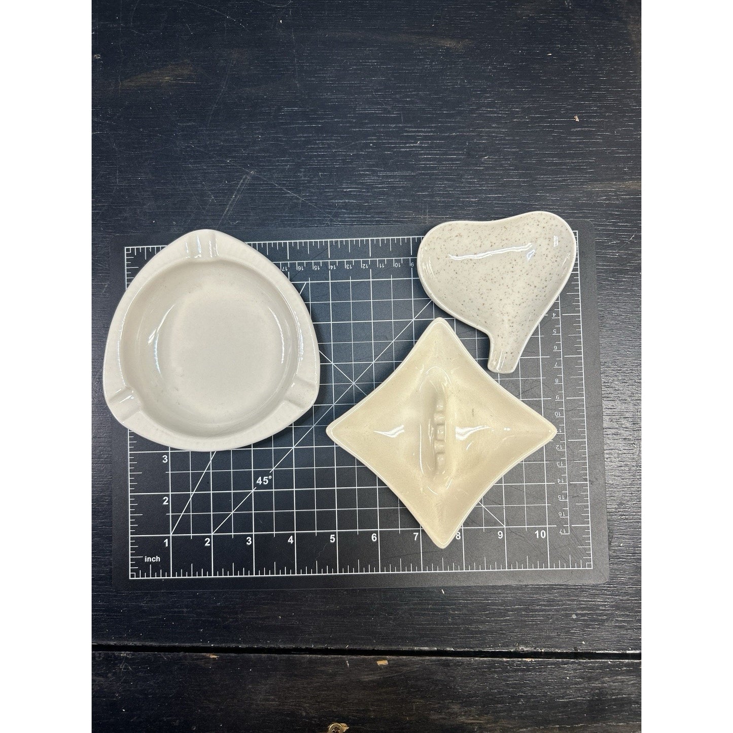 Vintage Red Wing Pottery Lot of 3 Mid Century Modern Ashtray Trinket Dishes