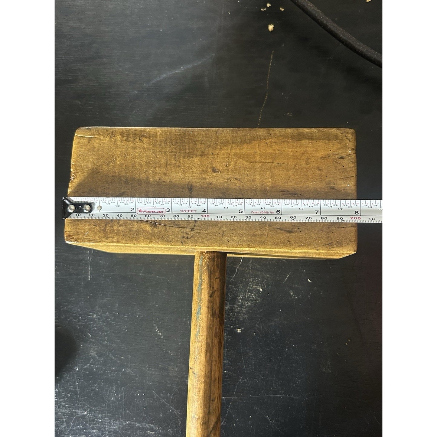 Antique Joiner's Mallet — Late 1800s Solid Hardwood Head — Heavy Early-American Woodworking Tool — Primitive Workshop Decor