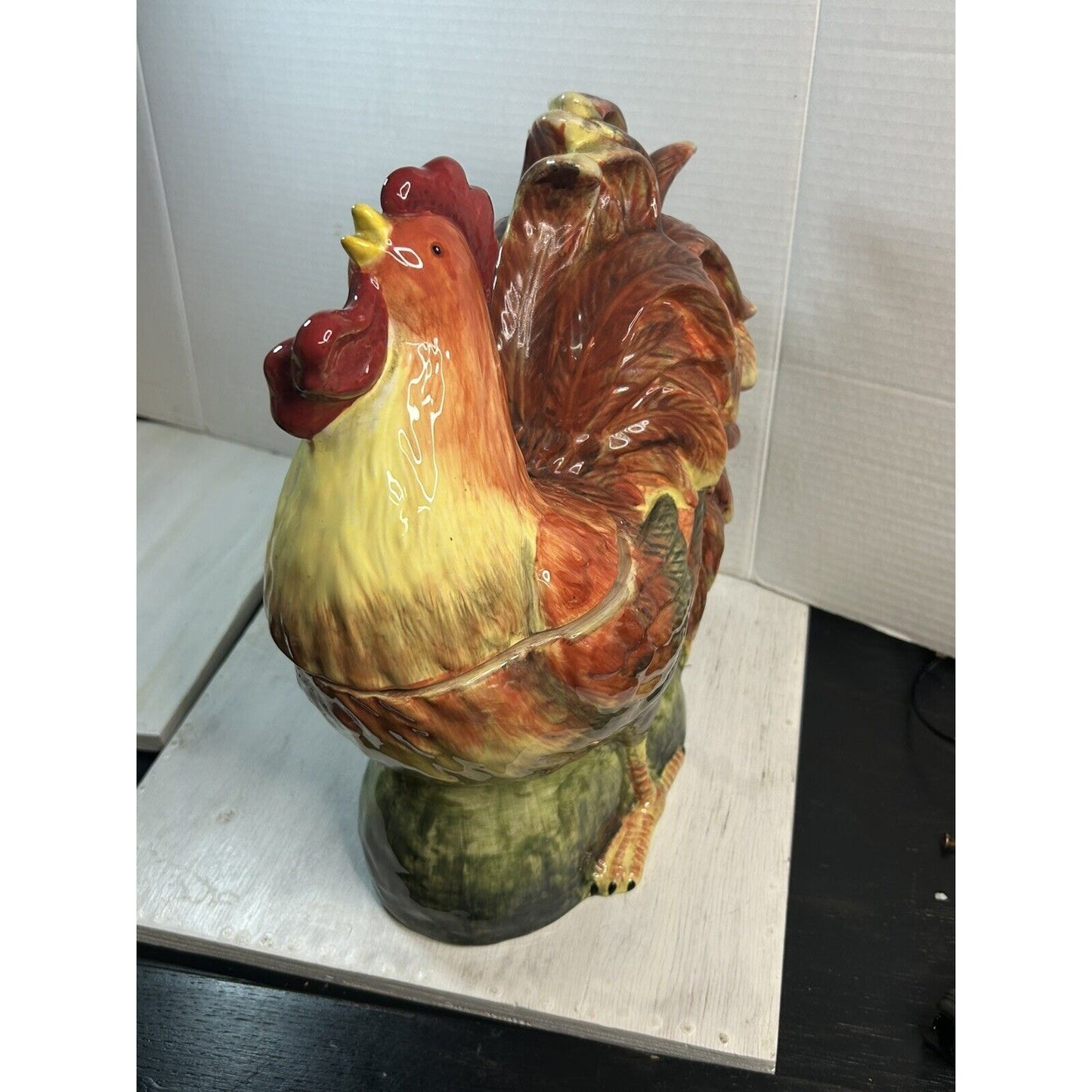 Certified International Susan Winget Large Rooster Cookie Jar Farmhouse Chicken