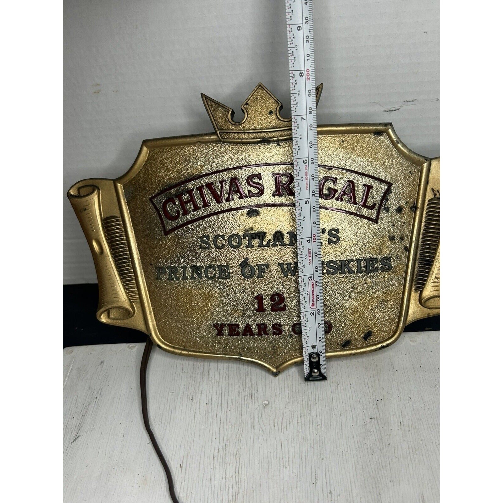 Vintage Chivas Regal 12 Year sign overall condition