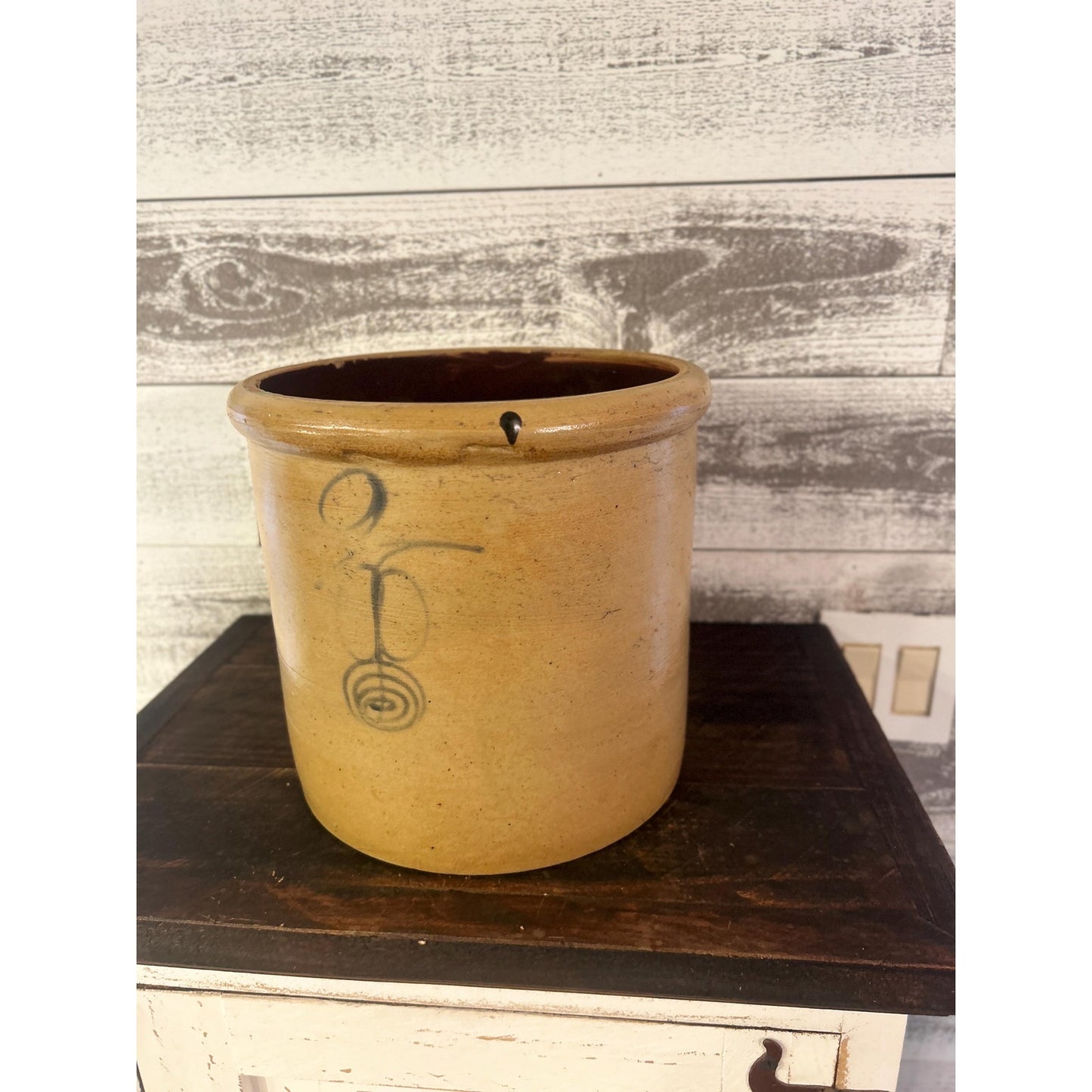 Antique Red Wing 2 Gallon Stoneware Crock Cobalt Blue Early 1900s