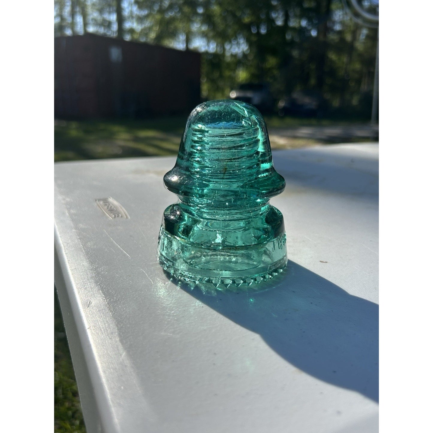 Vintage H.G. Co petticoat glass insulator inner skirt threading