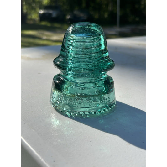 Pristine Vintage Petticoat H.G. Co Green Glass Insulator Pat May 2 1893 Rare