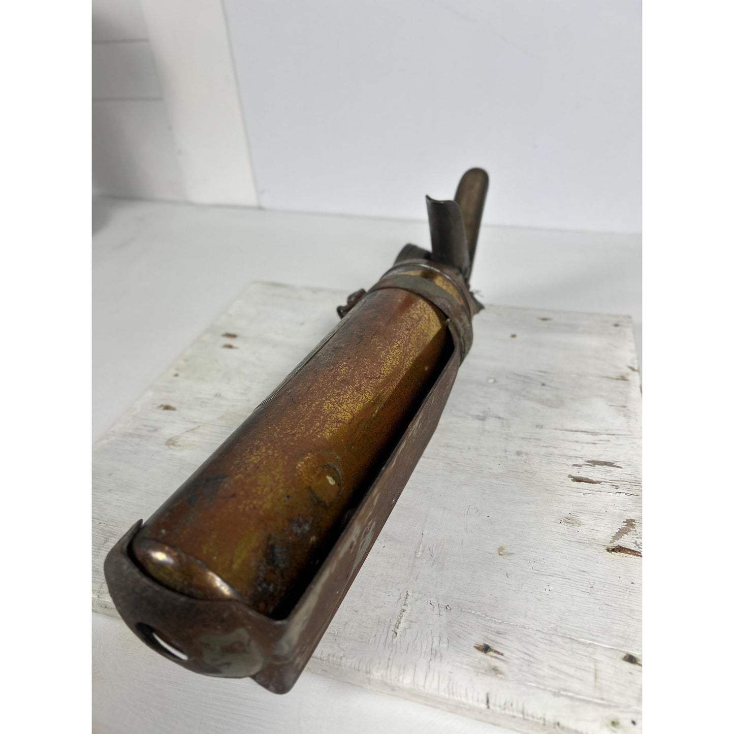 WWII Aircraft Fire Extinguisher STOP-Fire Brass Military Aviation Artifact Original WWII Airplane Fire Suppressor. Very rare find!