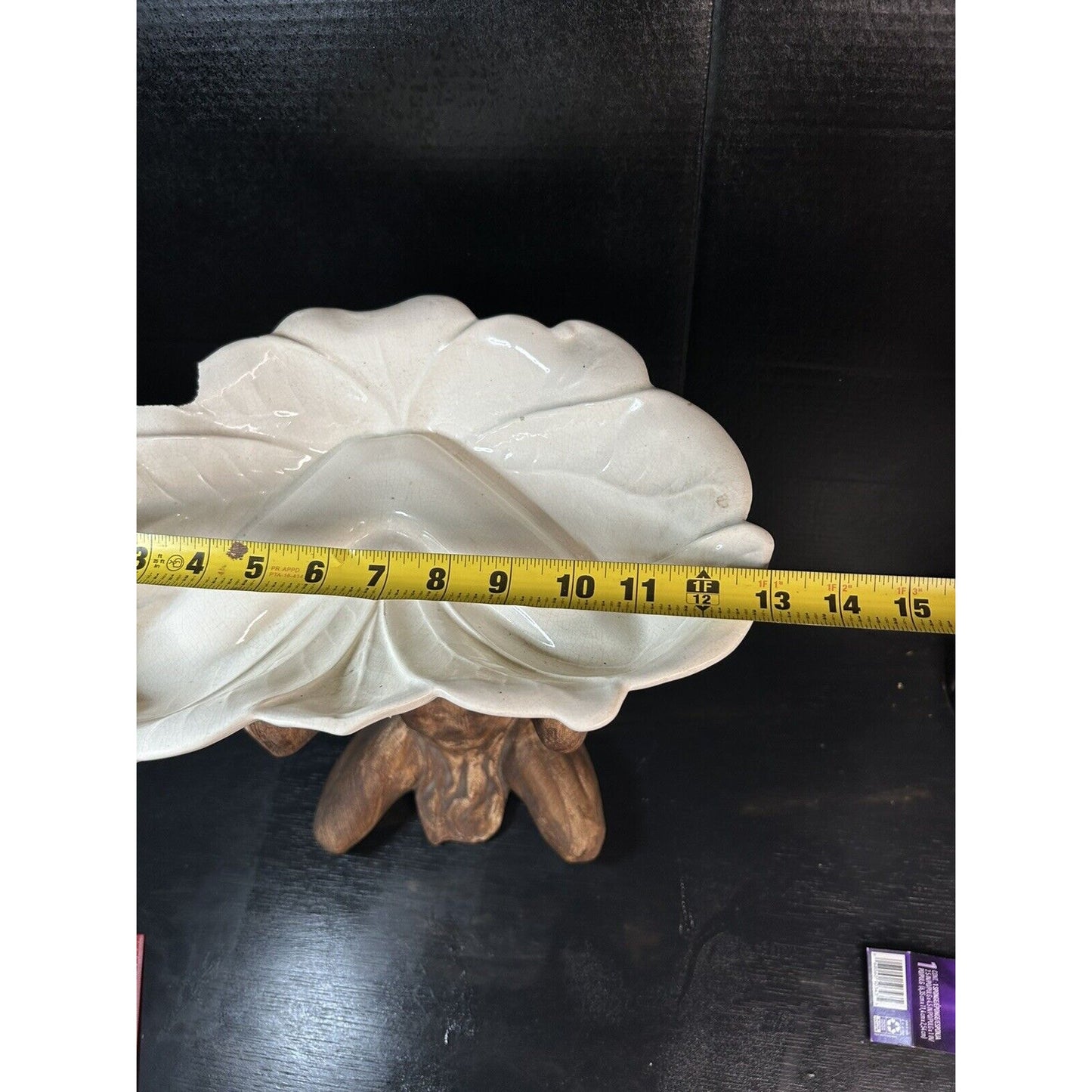 Vintage Lane Co 1958 compote kneeling base mark detail