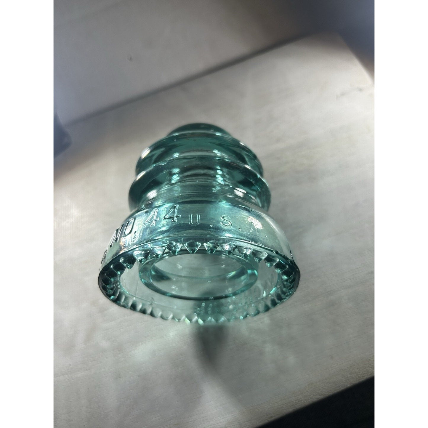 Rare Vintage Lynchburg No. 44 Glass Insulator – Ice Blue CD 154 – Made in USA –