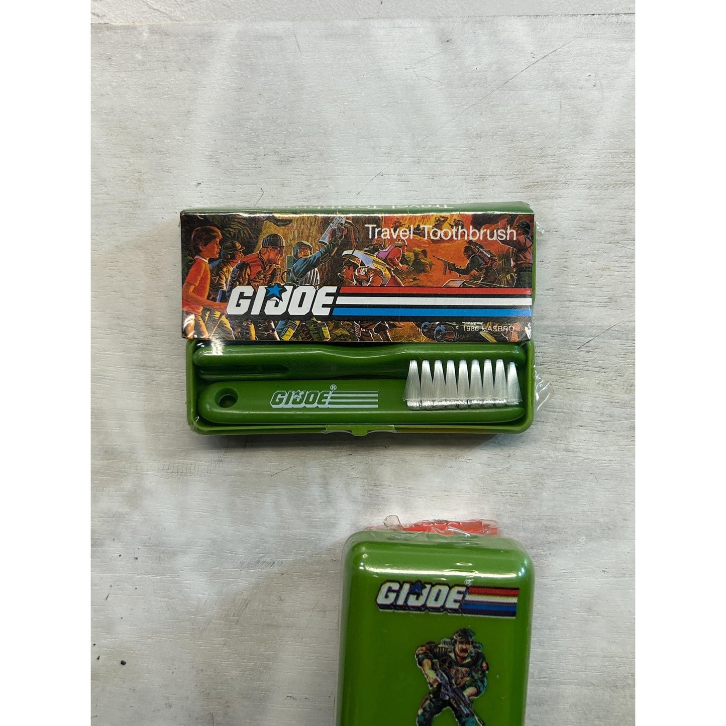 Vintage 1986 G.I. Joe Travel Toothbrush & Mini Soap Set – Hasbro Sealed Toiletries with Original Packaging – Retro Action Figure Toy