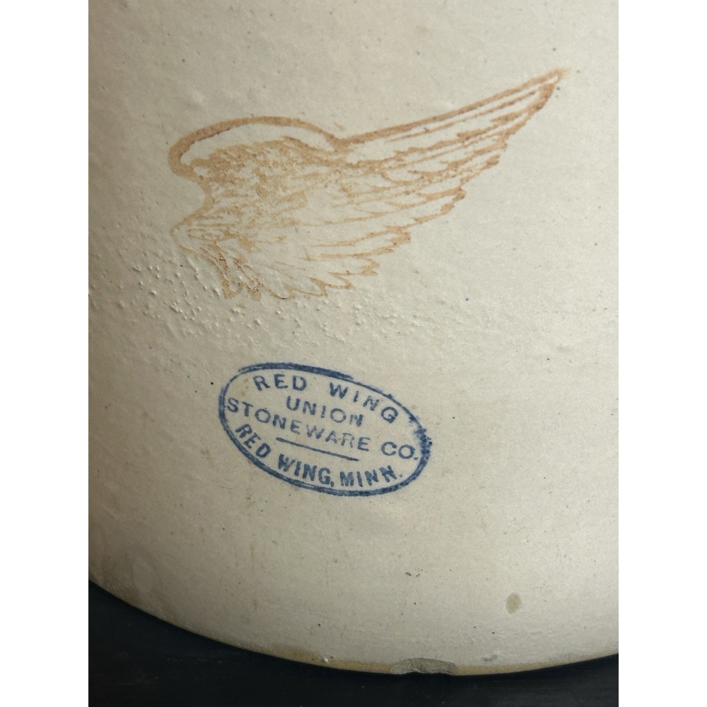 Antique Red Wing shoulder jug 5 gallon wing mark all angles
