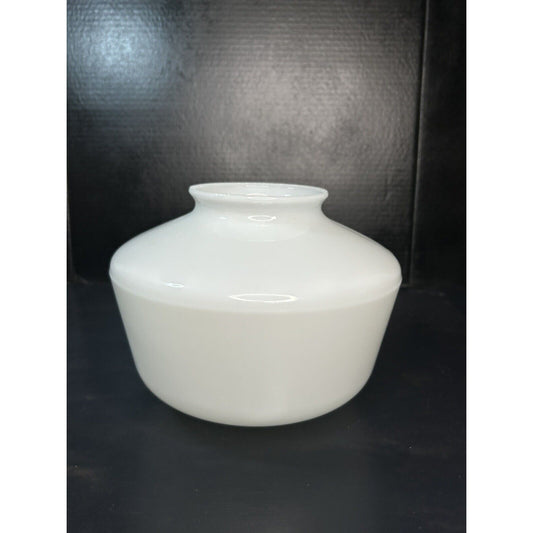 Vintage Milk Glass School House Style Ceiling Fixture Light Shade MCM