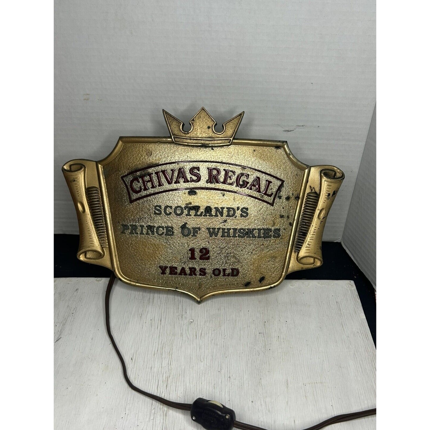 Chivas Regal advertising bar sign display natural light