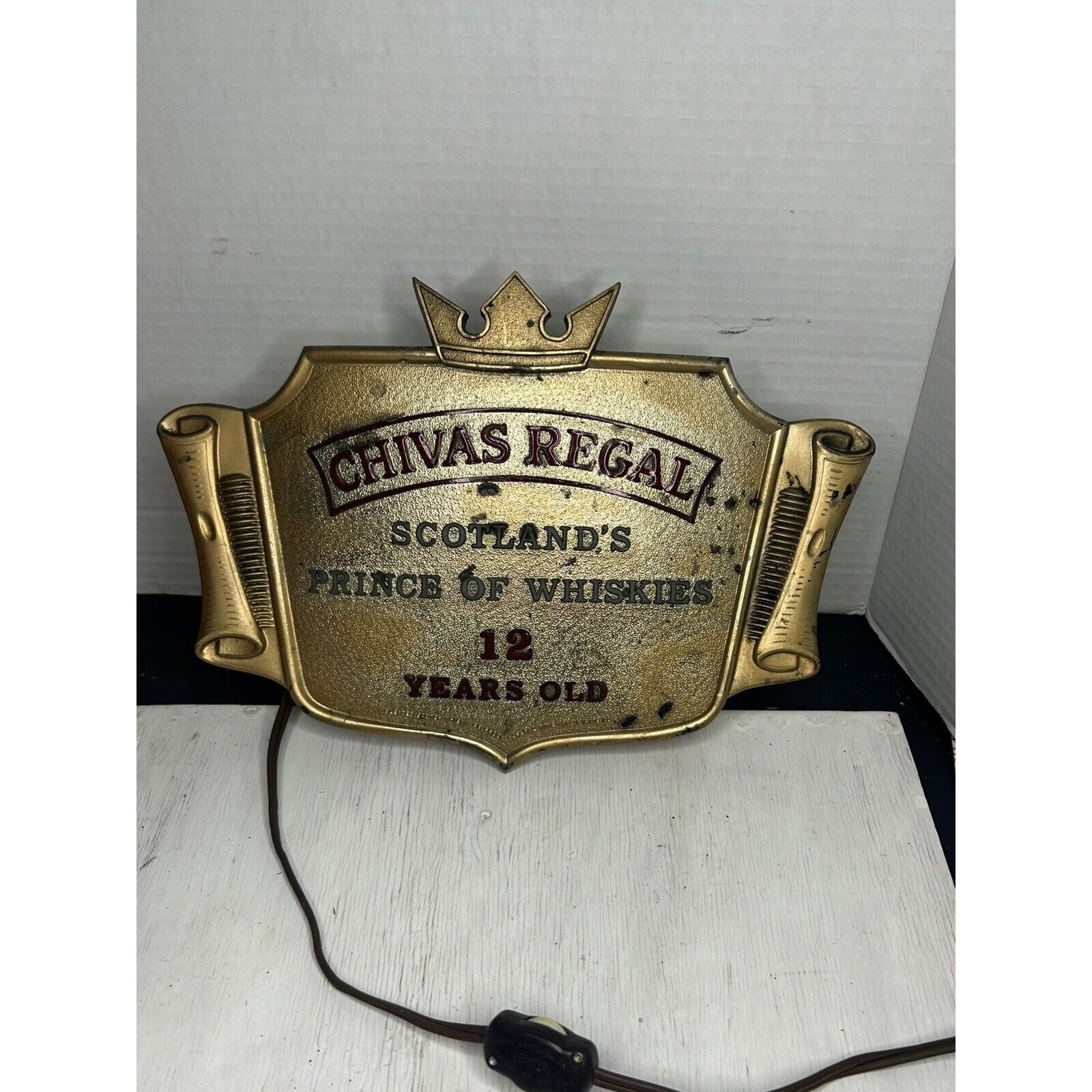Chivas Regal advertising bar sign display natural light