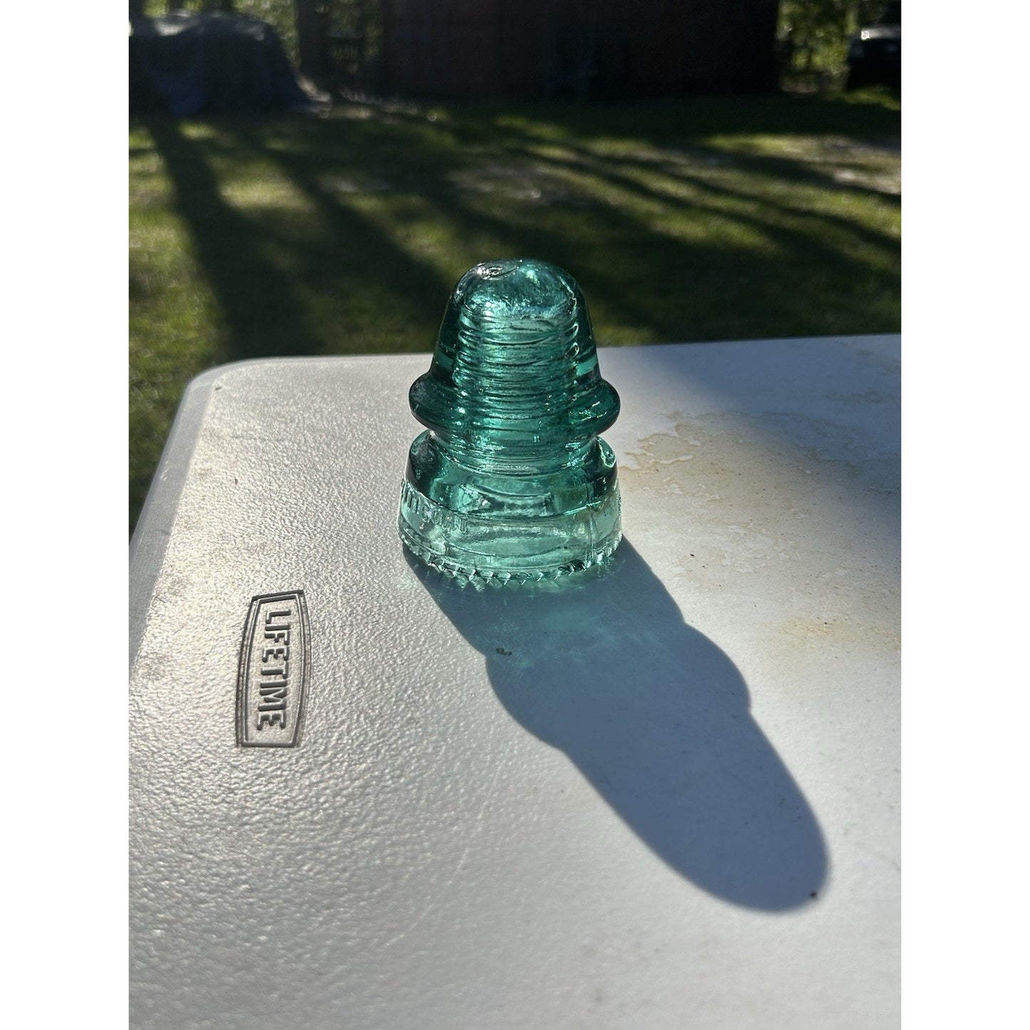 Antique H.G. Co. Green Petticoat Glass Insulator — Patent May 2 1893 — Hemingray Era — Rare Color