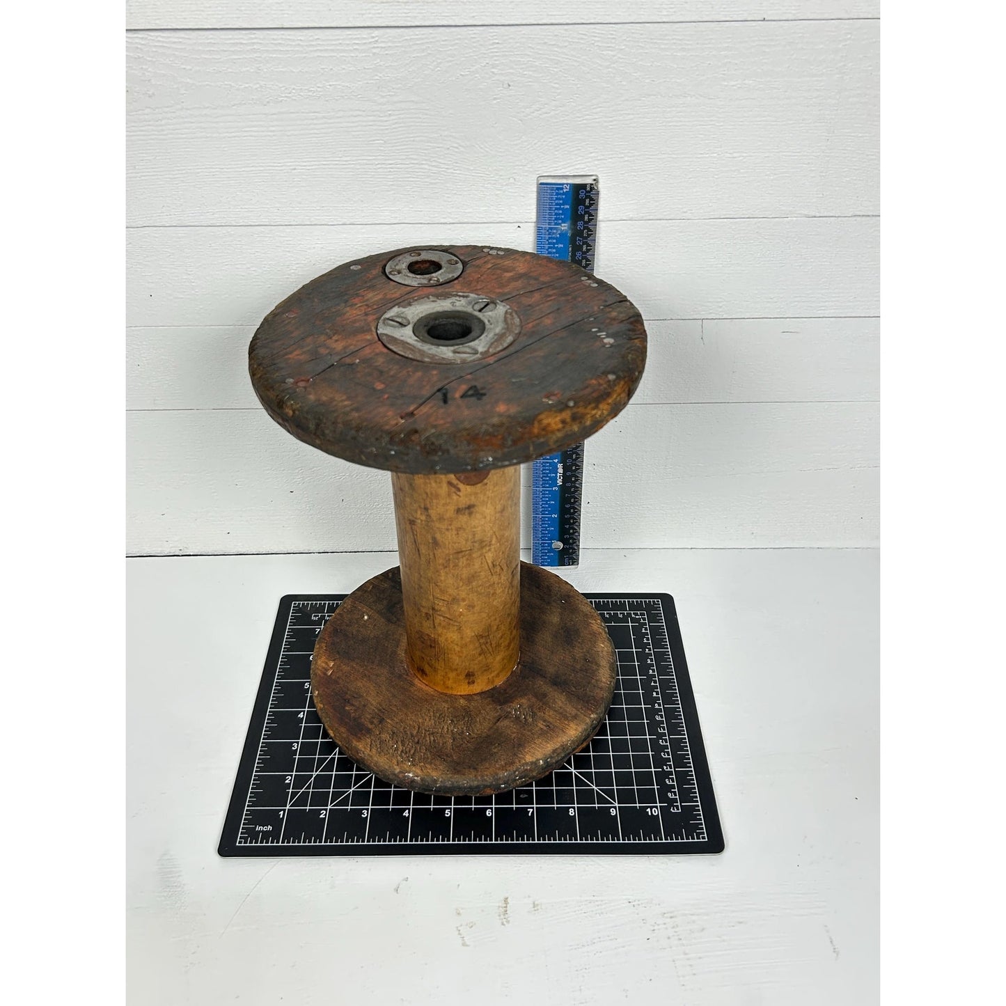 Exceptional Antique Vermont Textile Mill Bobbin Factory Stamped Burlington VT Early American Industrial Artifact