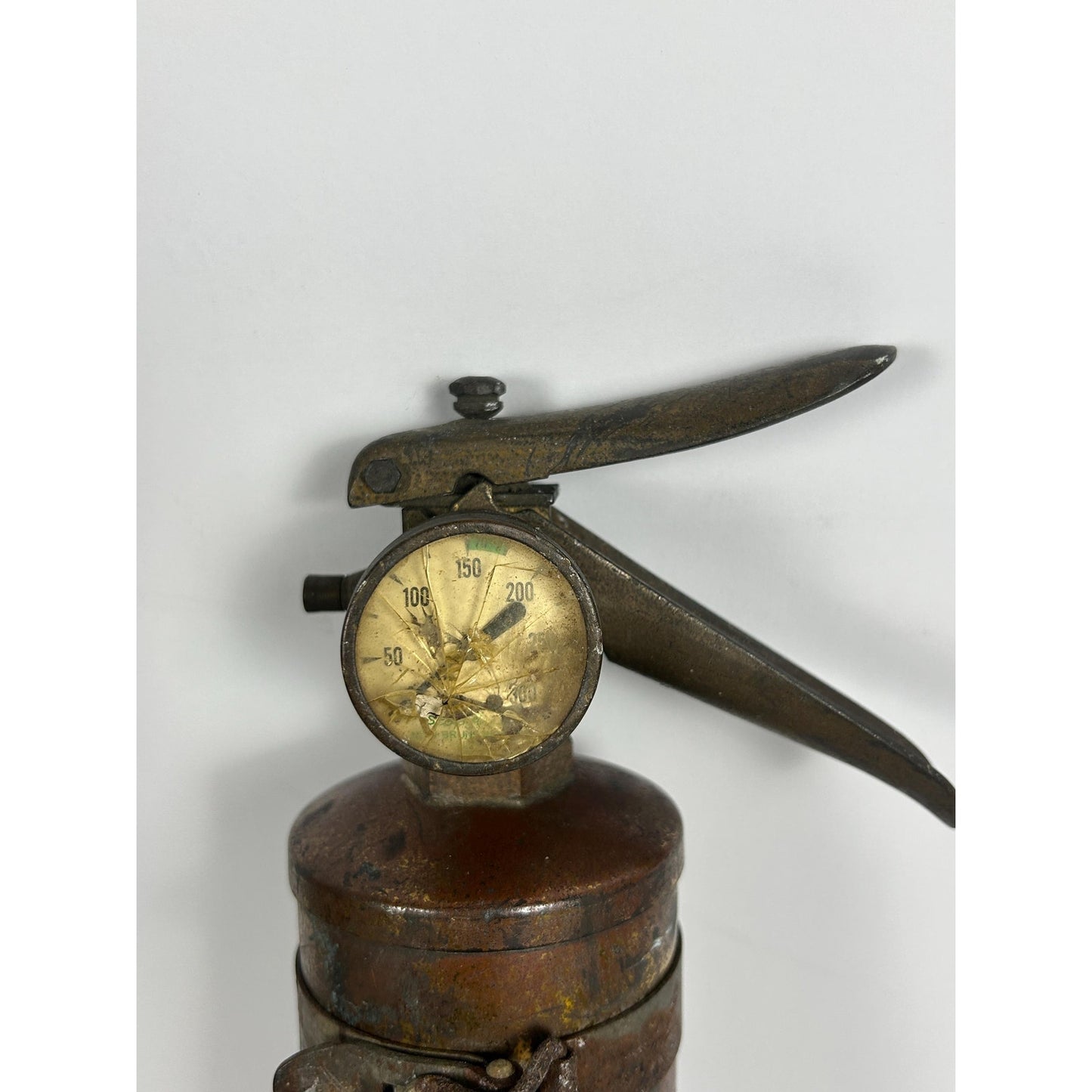 Rare STOP-FIRE Military Aircraft Fire Extinguisher WWII Era Preserved Original Brass Aviation Artifact
