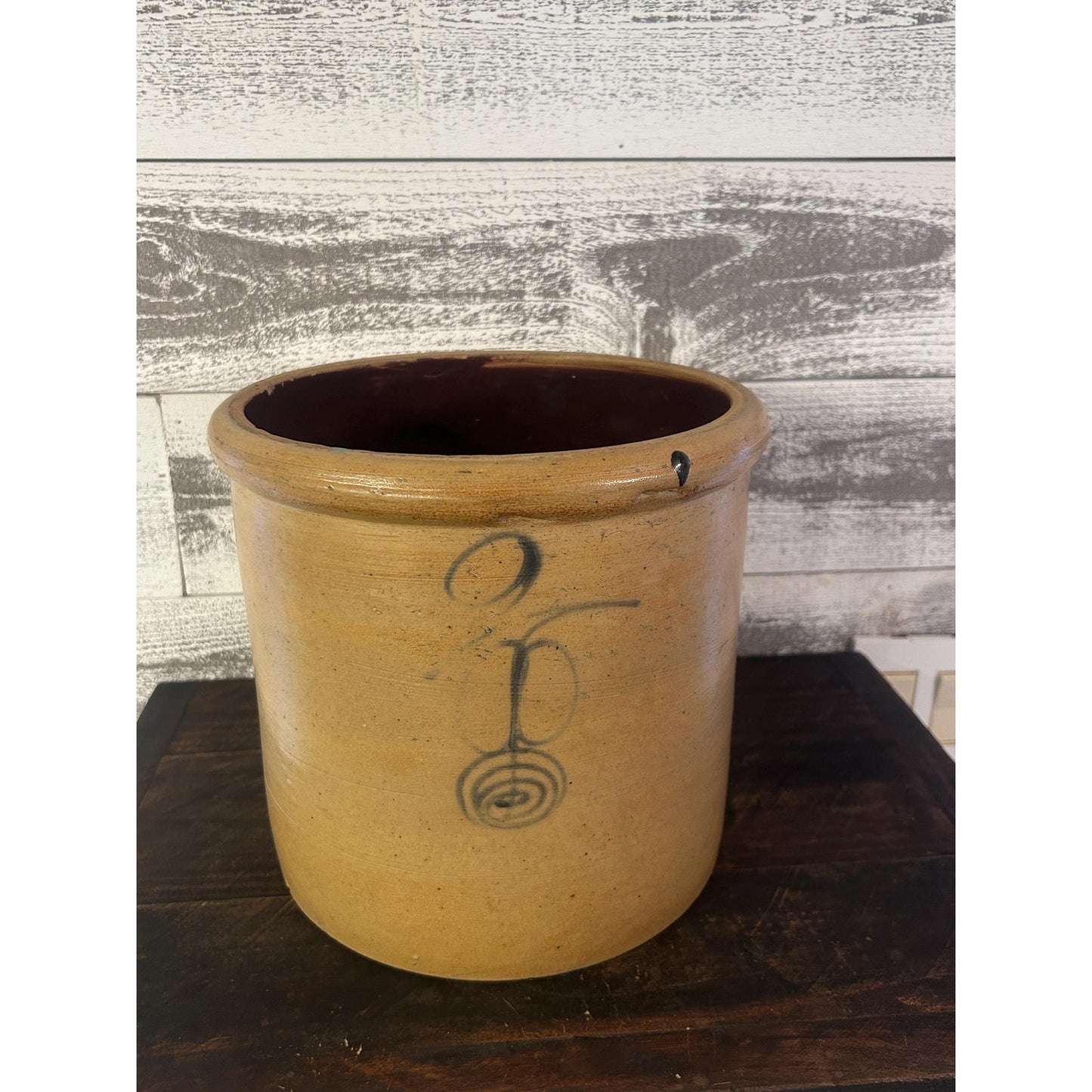 Antique Red Wing 2 Gallon Stoneware Crock Cobalt Blue Early 1900s
