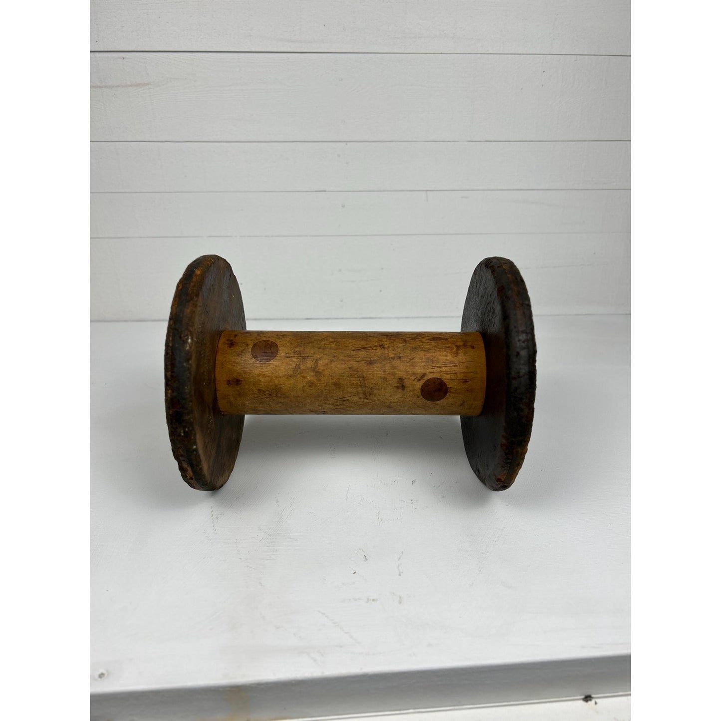 Exceptional Antique Vermont Textile Mill Bobbin Factory Stamped Burlington VT Early American Industrial Artifact