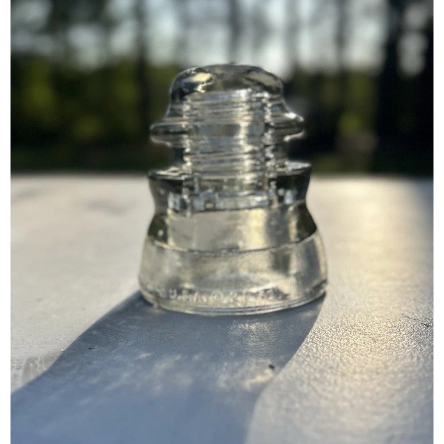 Stunning Crystal Clear, Vintage Armstrong DP-1 Clear Glass Insulator Made in USA