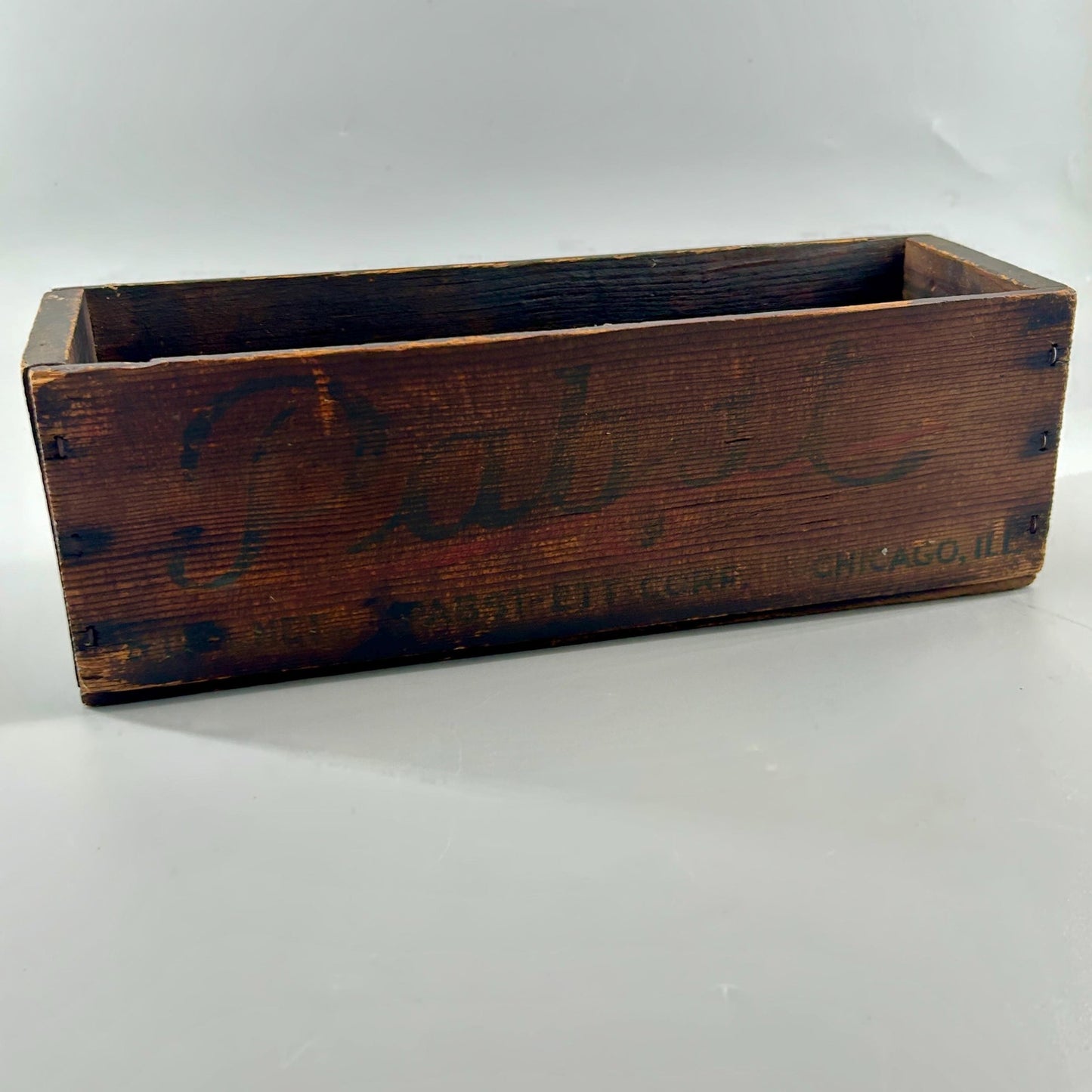 Antique Pabst Cheese Crate Wood Advertising Box Chicago IL Blue Label Pabst Blue Ribbon Related Farmhouse Decor