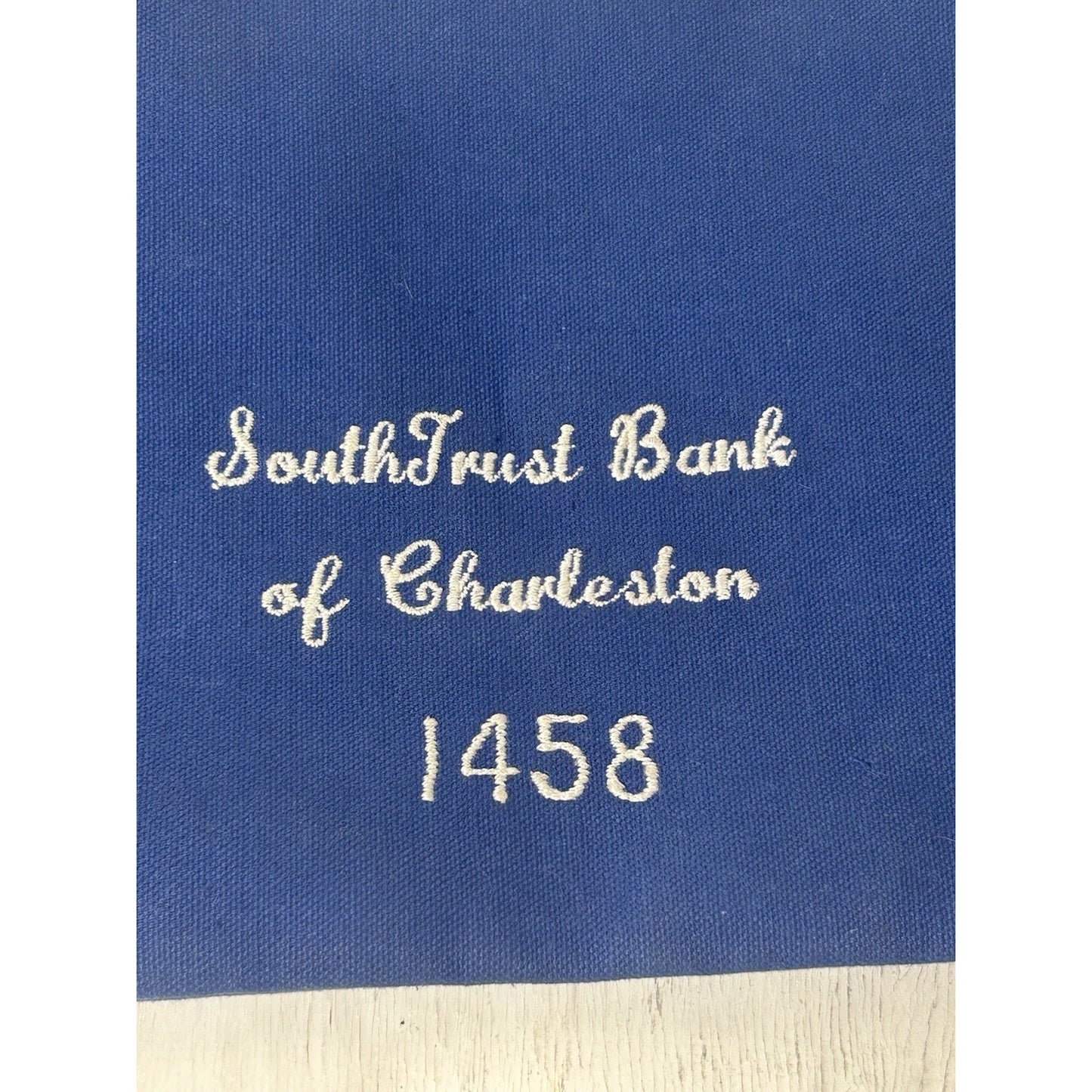 Rifkin bank bag vintage Charleston SC embroidery close-up