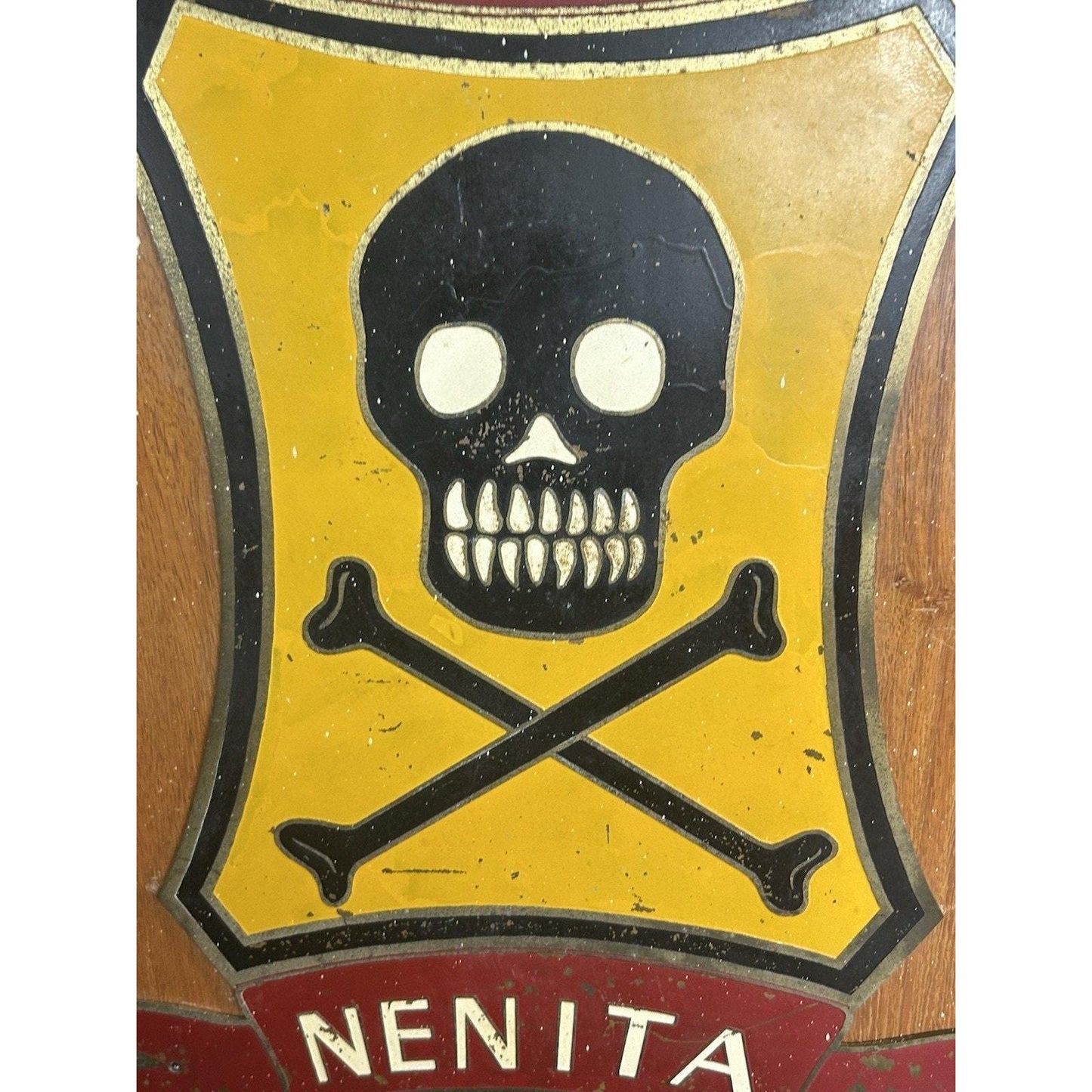 Philippine Nenita Unit Skull & Crossbones Plaque El Oro Military Jeweler Manila Cold War Era Cast Metal. 7th Battalion Combat Team
