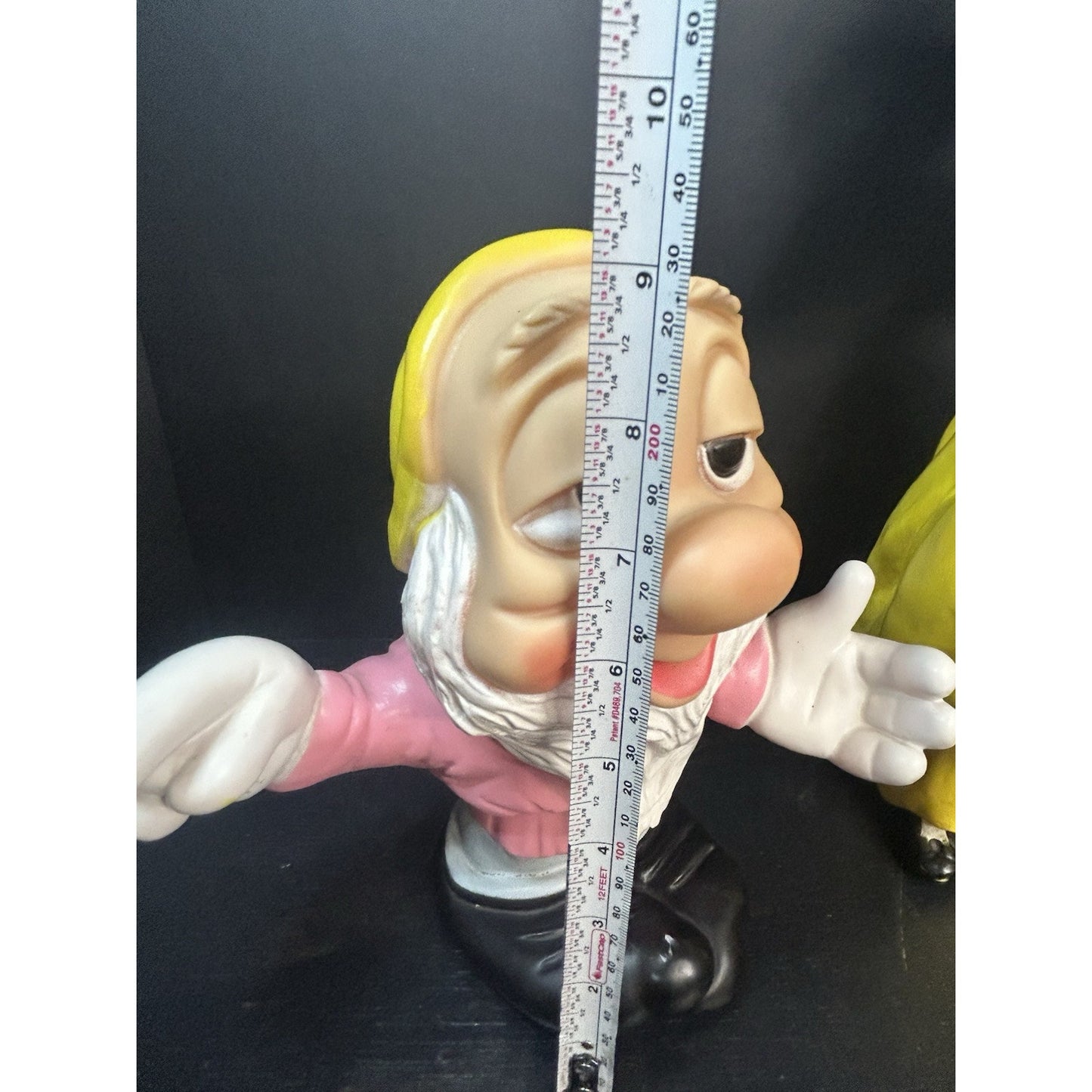 Vintage 1963 Disney Snow White & Three Dwarfs — Large Rubber Squeeze Toys — Made in Italy